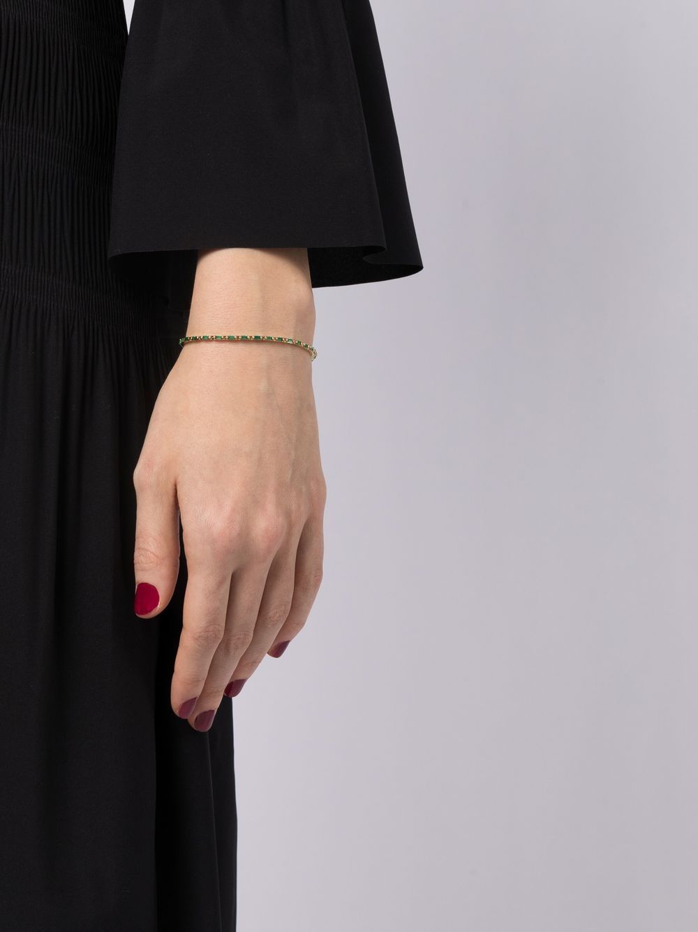 18kt yellow gold emerald tennis bracelet