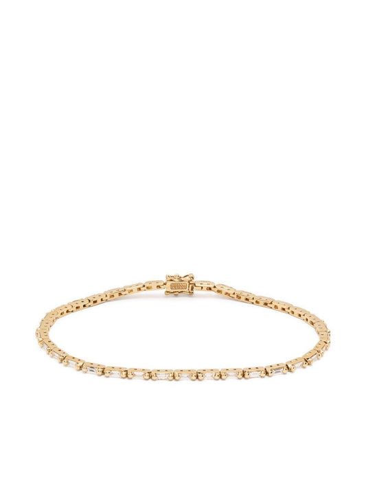 18kt yellow gold diamond tennis bracelet