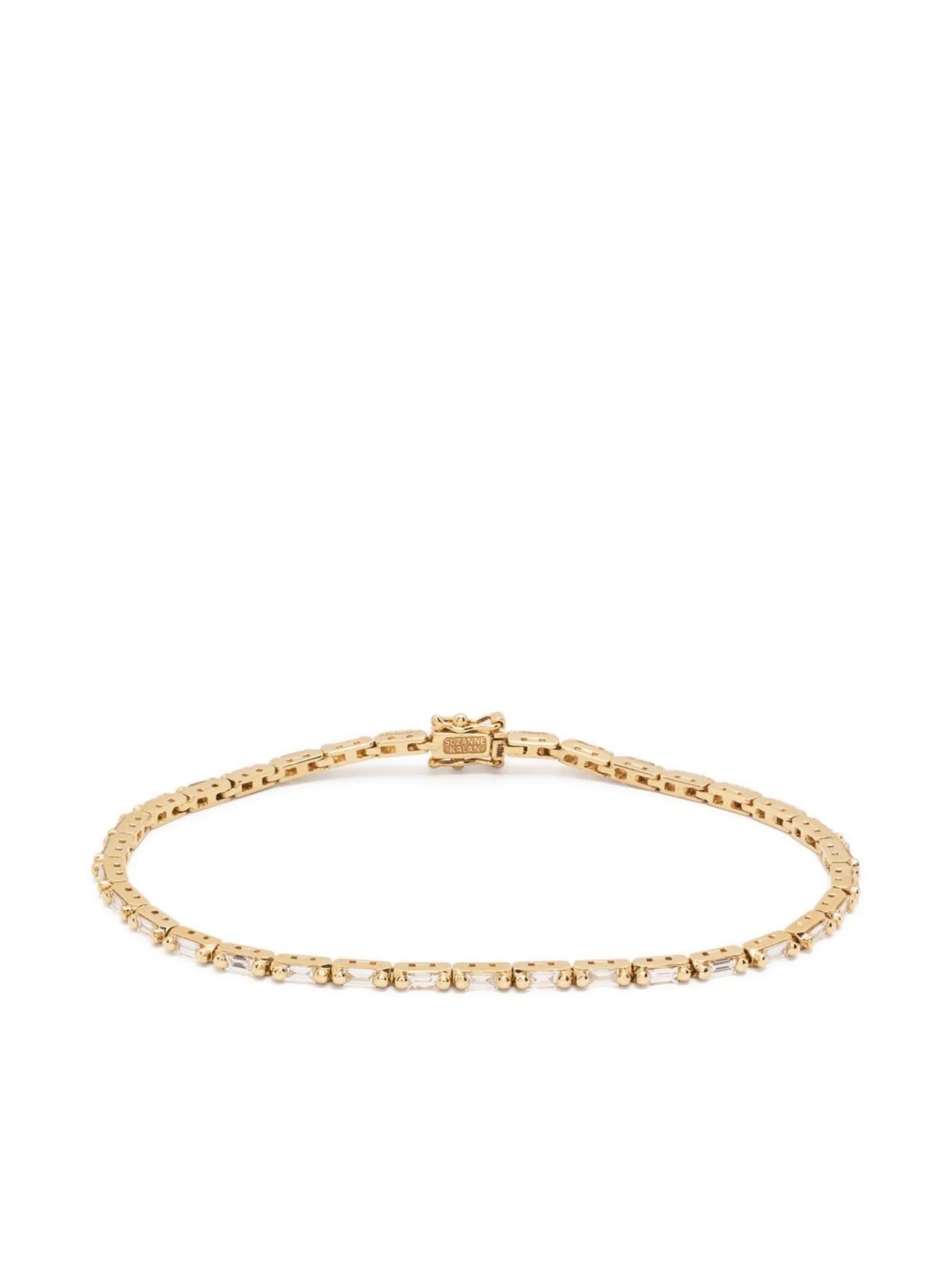 18kt yellow gold diamond tennis bracelet