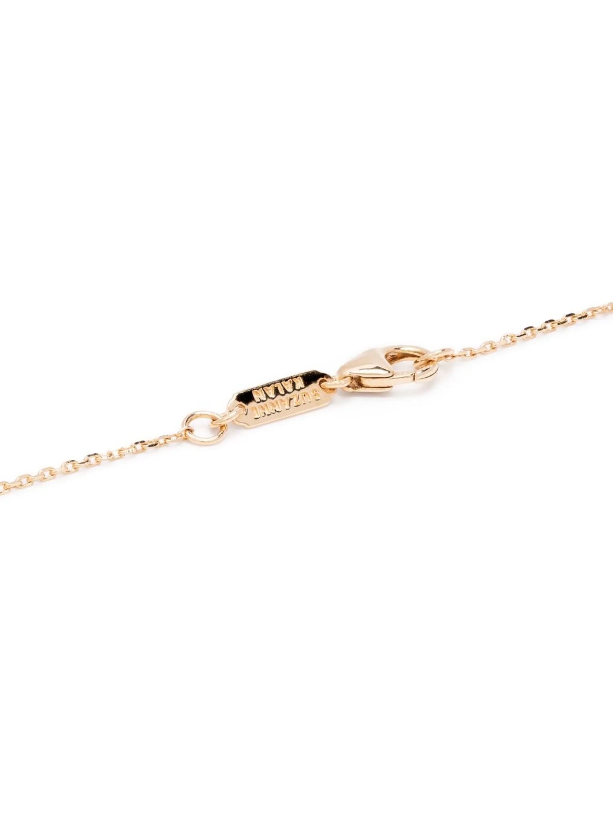 18kt yellow gold diamond bar necklace