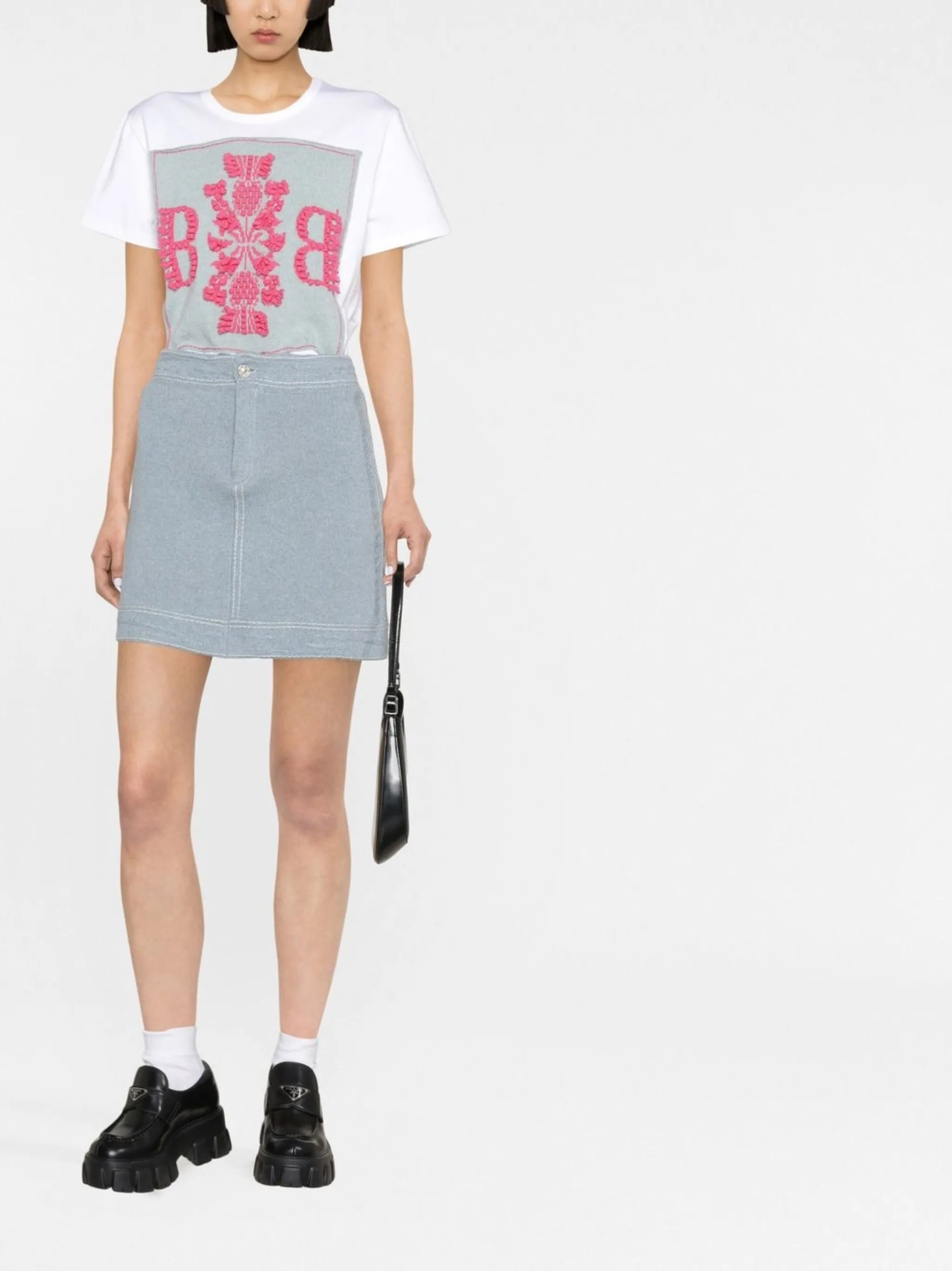 logo-patch cotton T-shirt