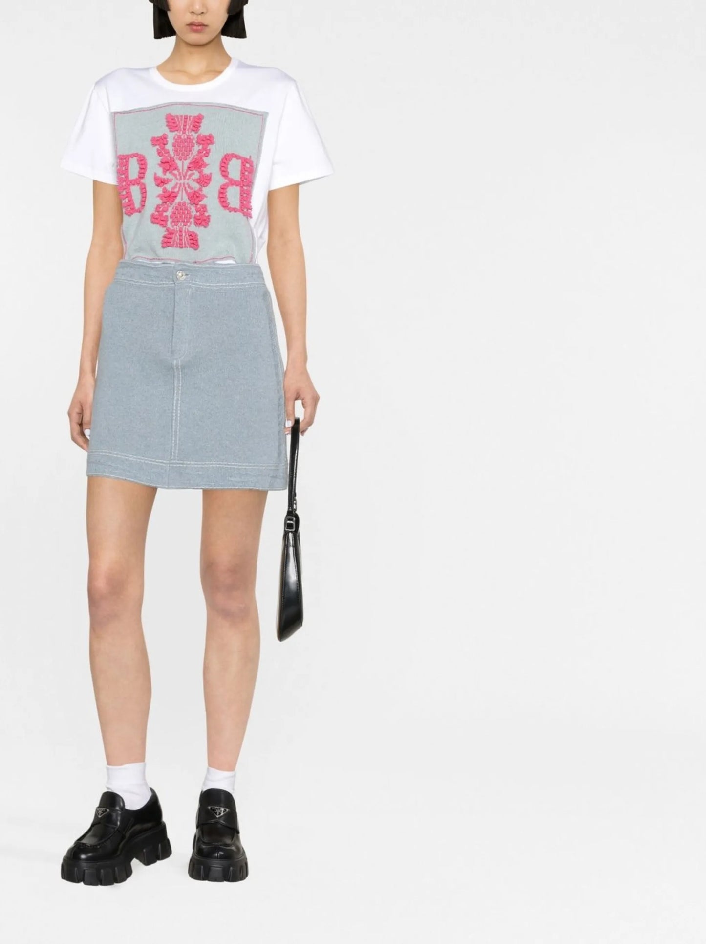 logo-patch cotton T-shirt
