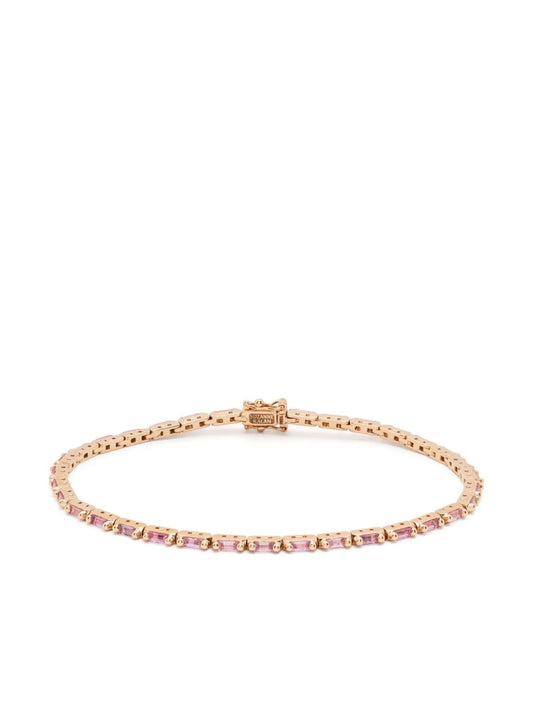 18kt rose gold Linear sapphire tennis bracelet
