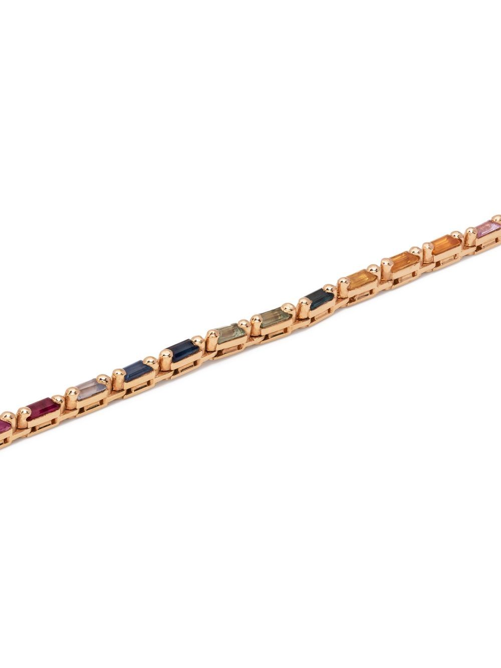 18kt rose gold sapphire tennis necklace