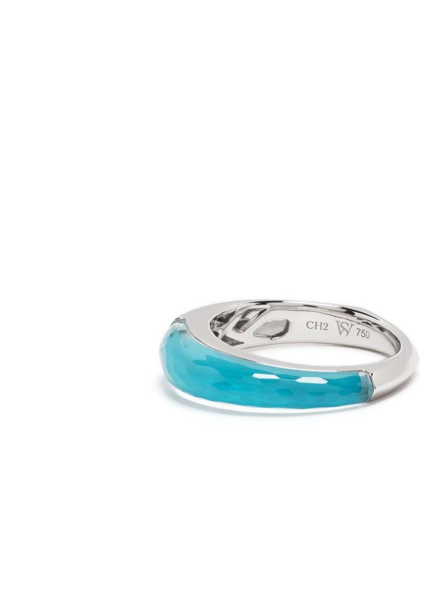 18kt white gold Stack turquoise ring