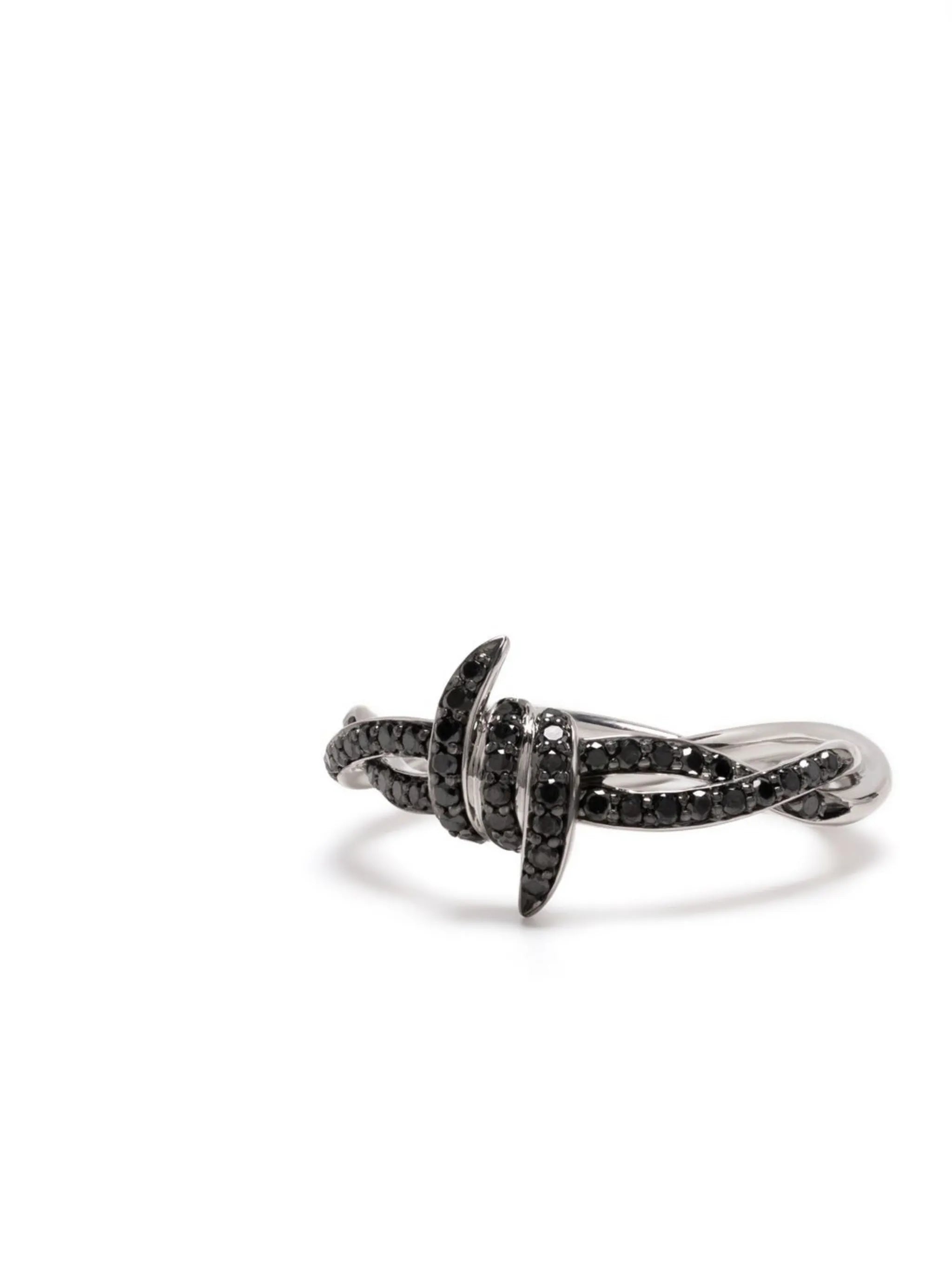 18kt white gold Forget Me Knot diamond ring