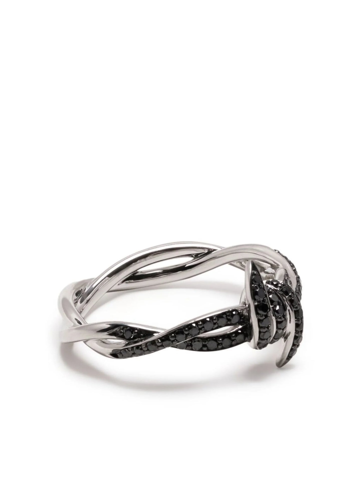 18kt white gold Forget Me Knot diamond ring