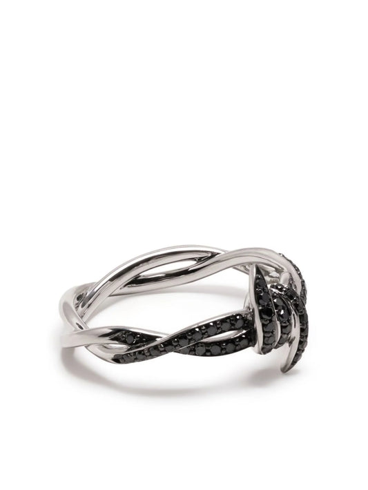 18kt white gold Forget Me Knot diamond ring