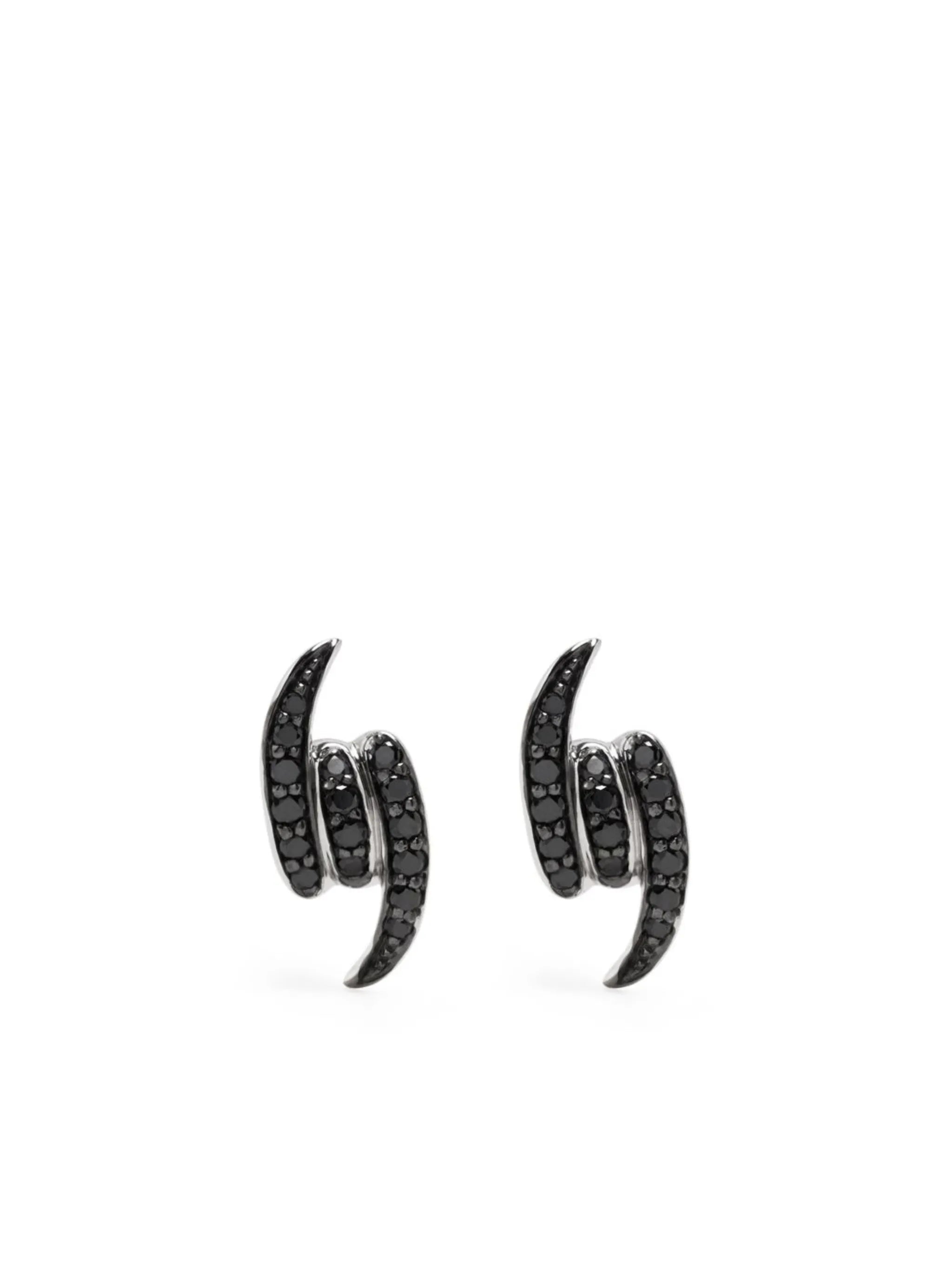 18kt white gold Forget Me Knot diamond earrings