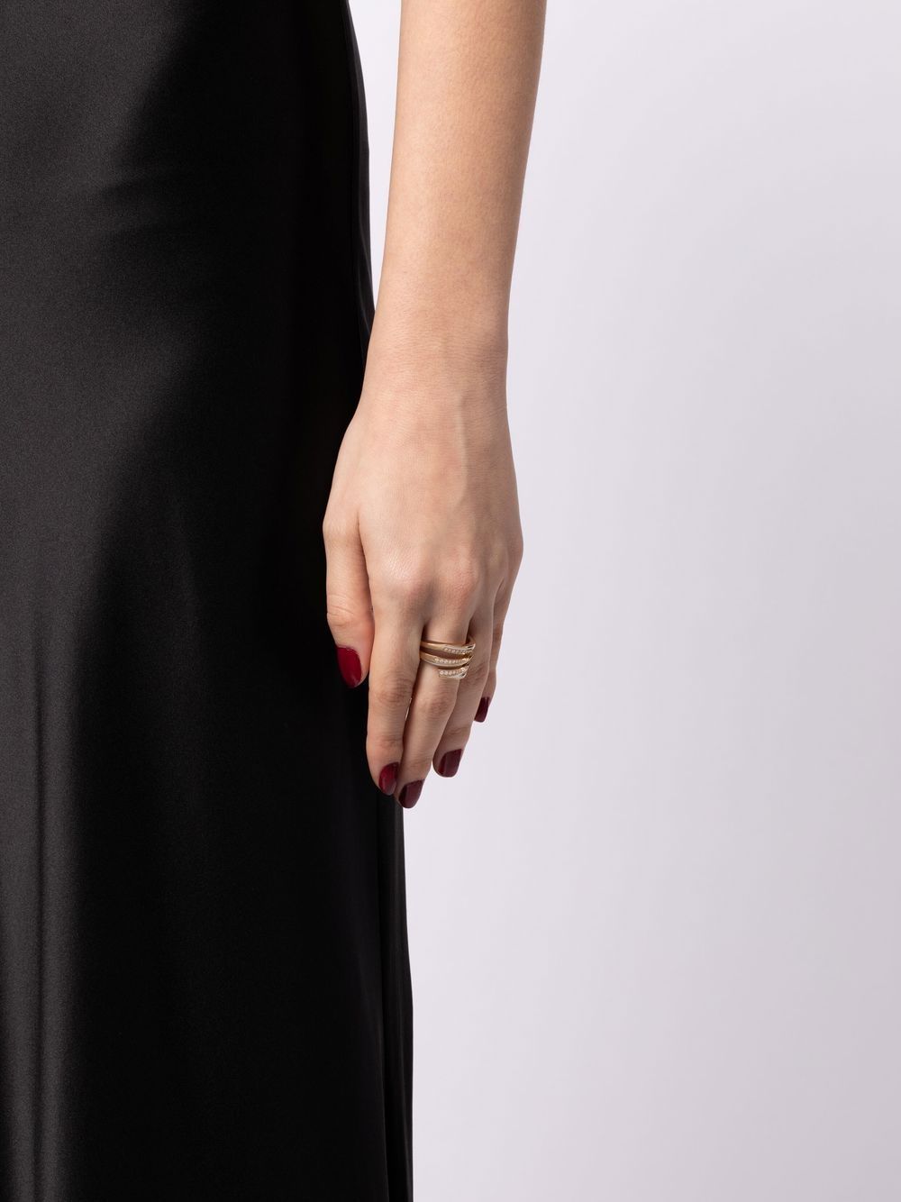 18kt yellow gold Vertigo Infinity diamond ring