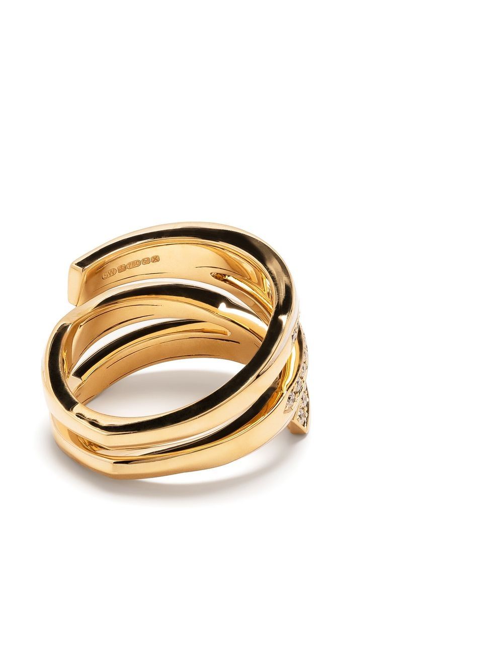 18kt yellow gold Vertigo Infinity diamond ring