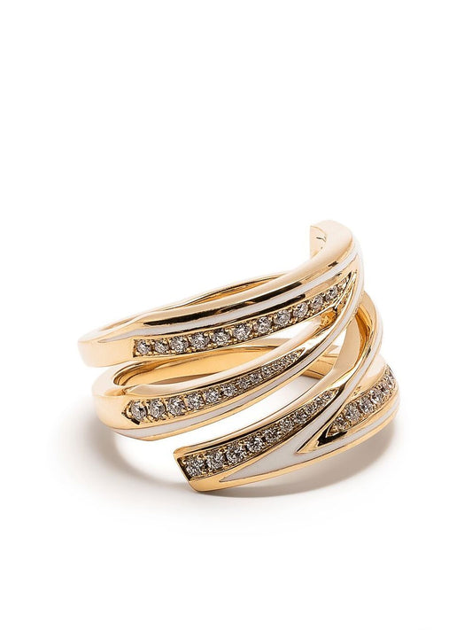 18kt yellow gold Vertigo Infinity diamond ring