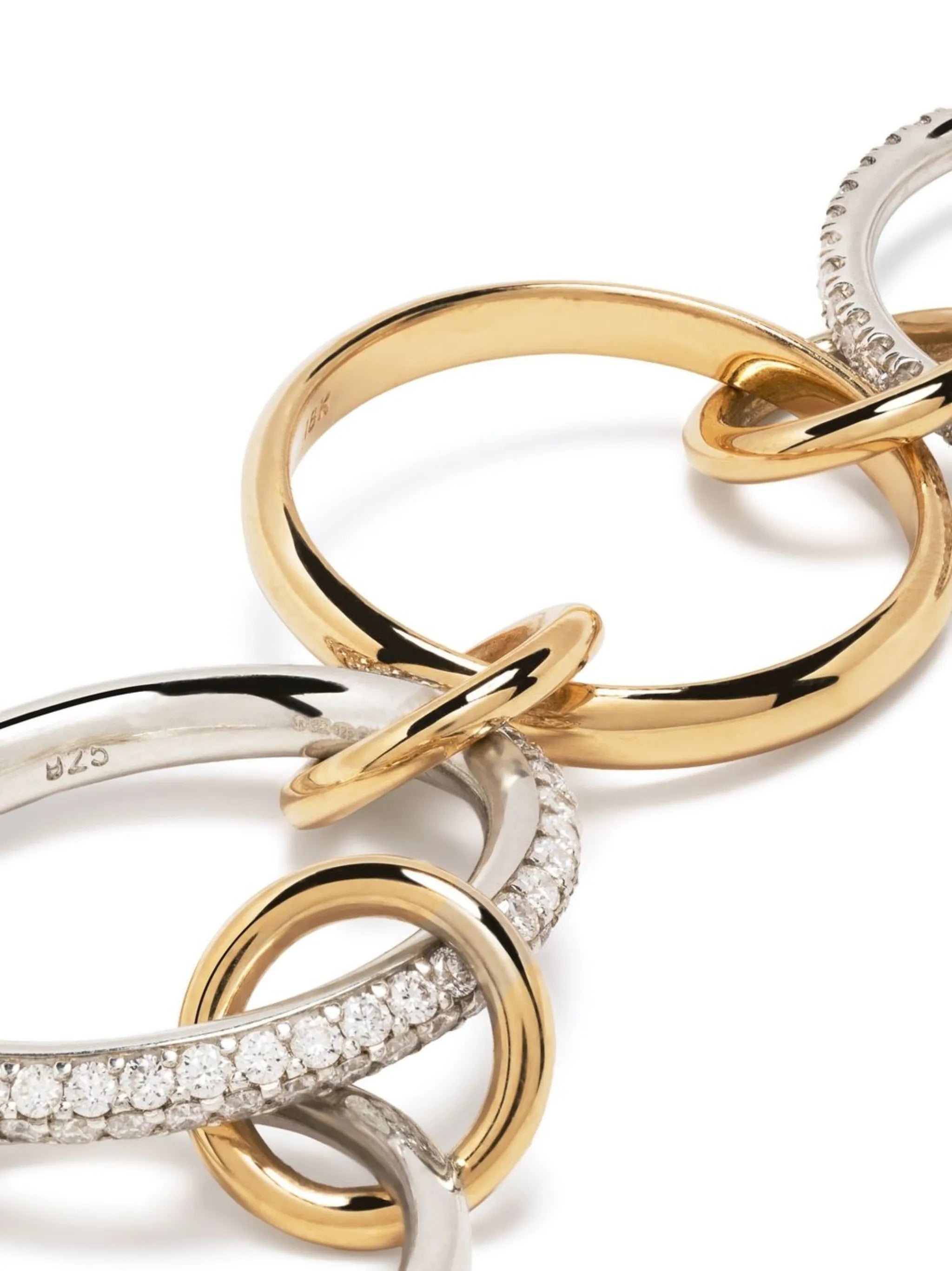 18kt yellow and white gold diamond ring