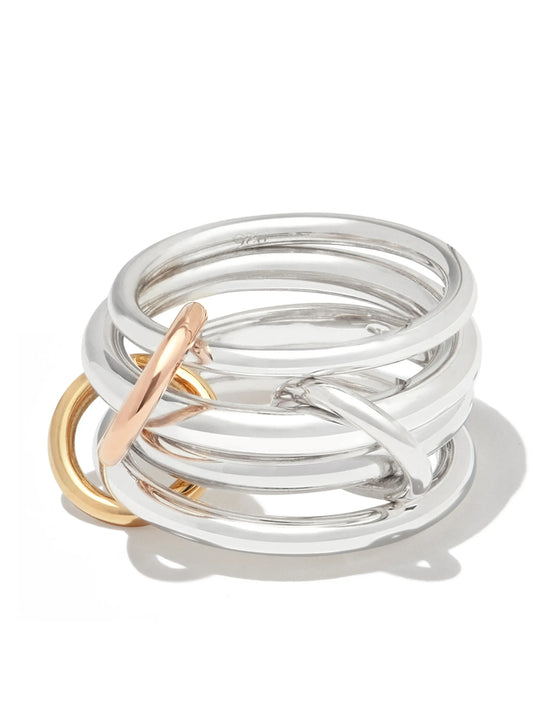 18kt gold and silver Sagittarius stacking ring