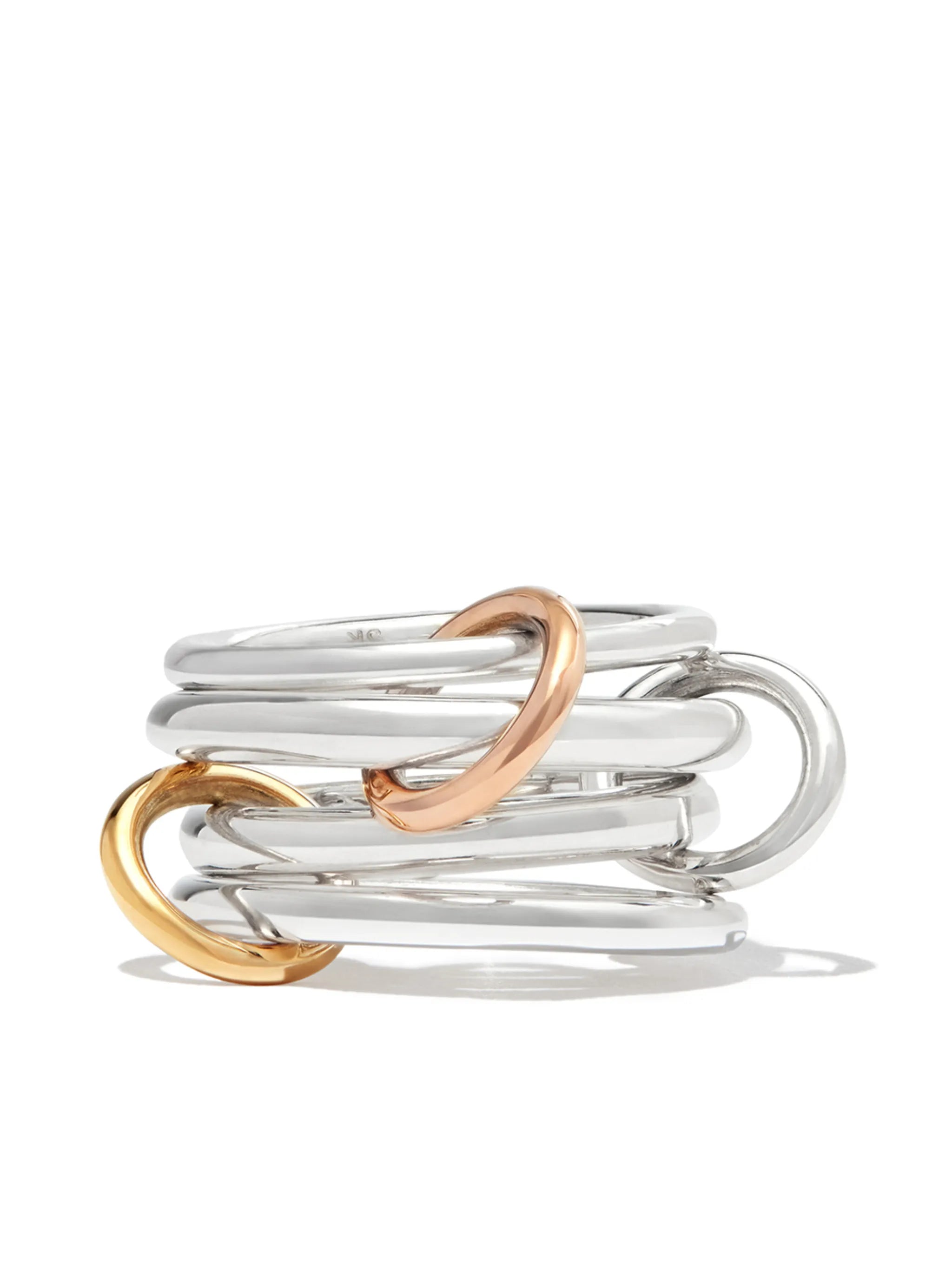 18kt gold and silver Sagittarius stacking ring
