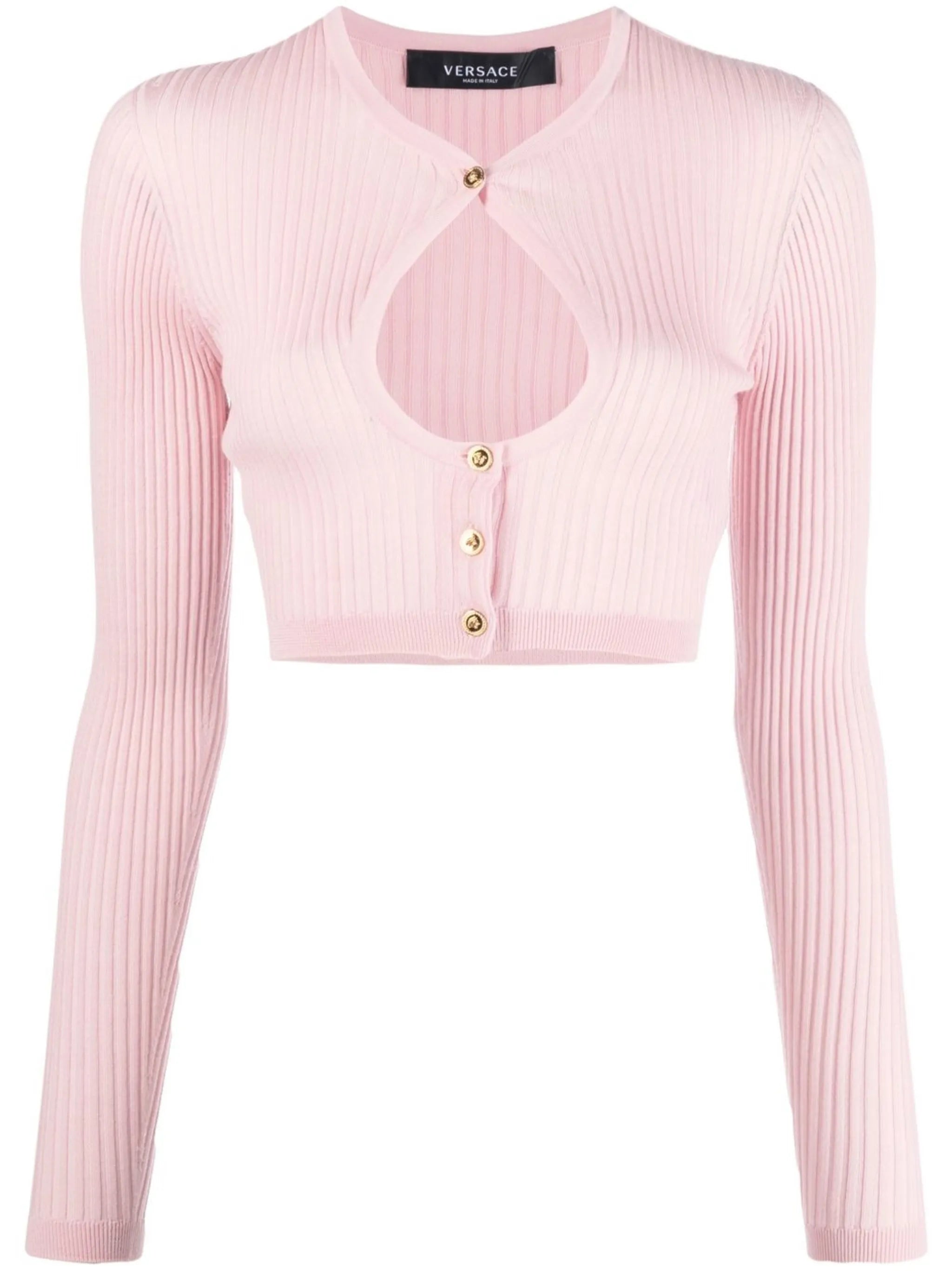 cut-out detail cropped cardigan
