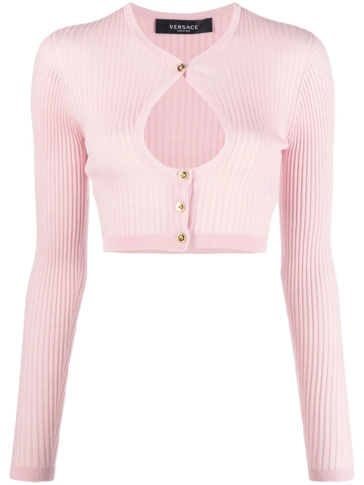 cut-out detail cropped cardigan