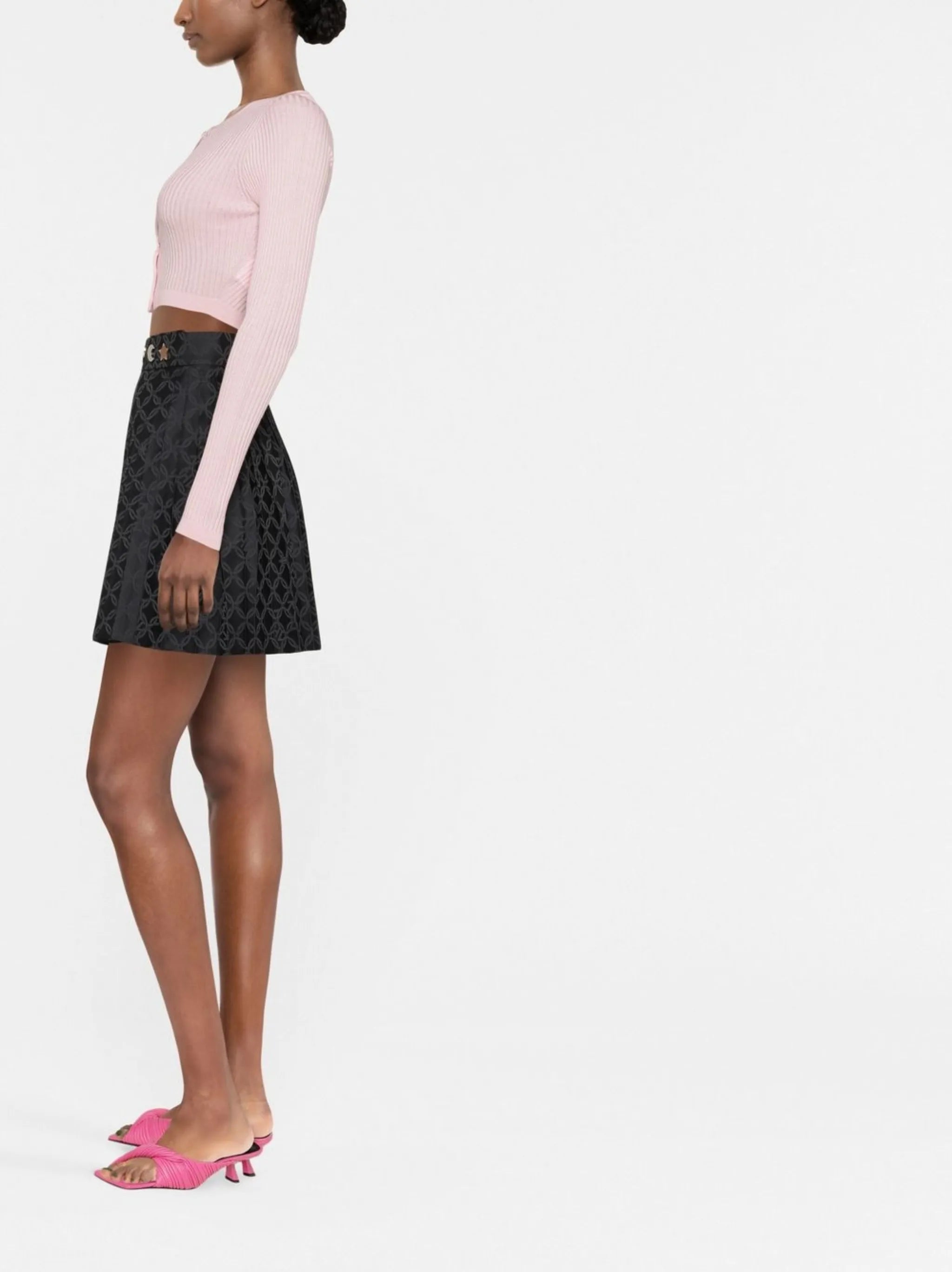 cut-out detail cropped cardigan