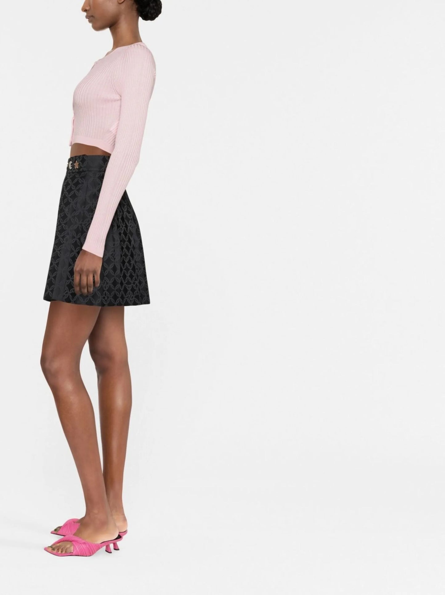 cut-out detail cropped cardigan