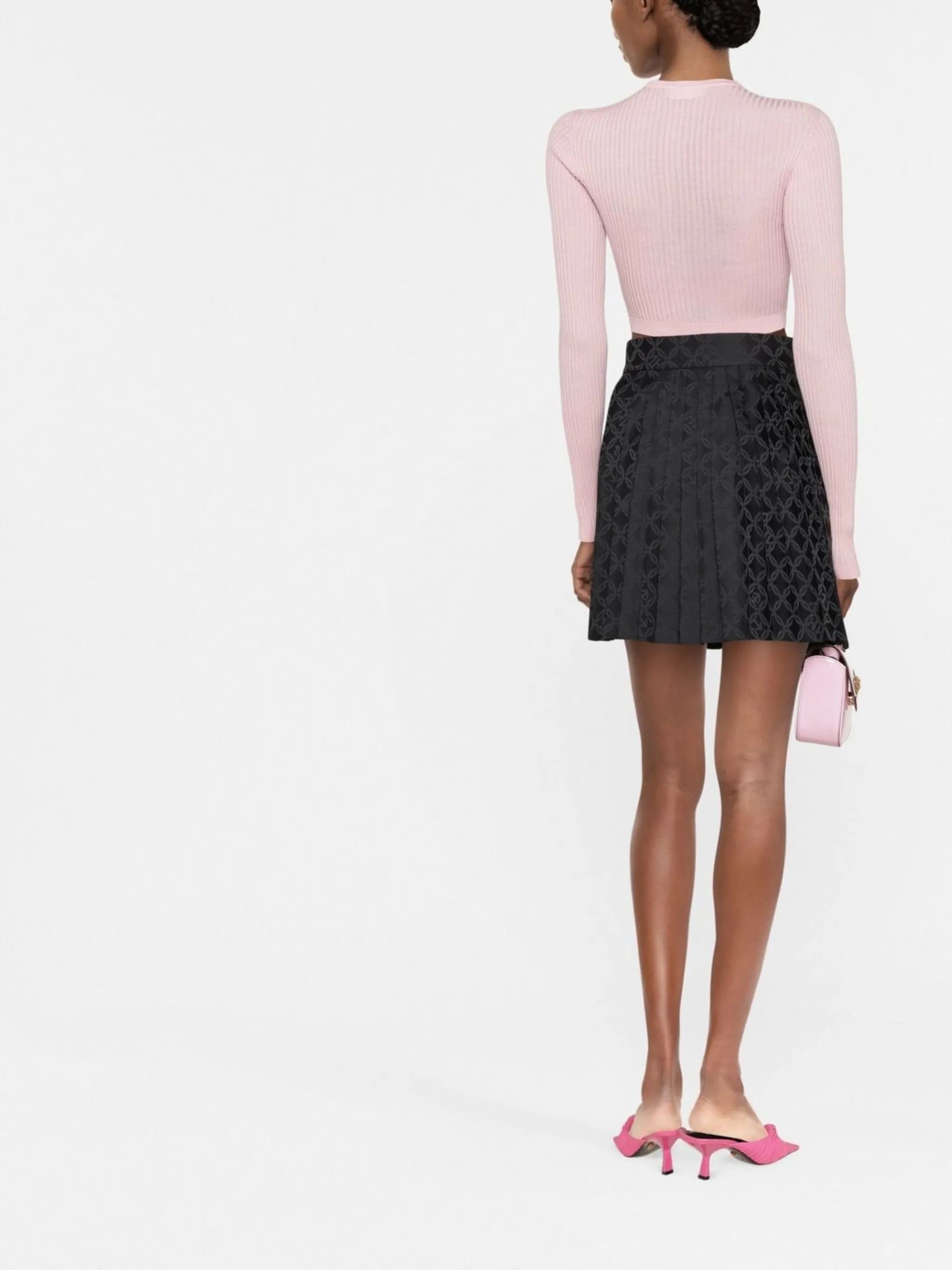 cut-out detail cropped cardigan