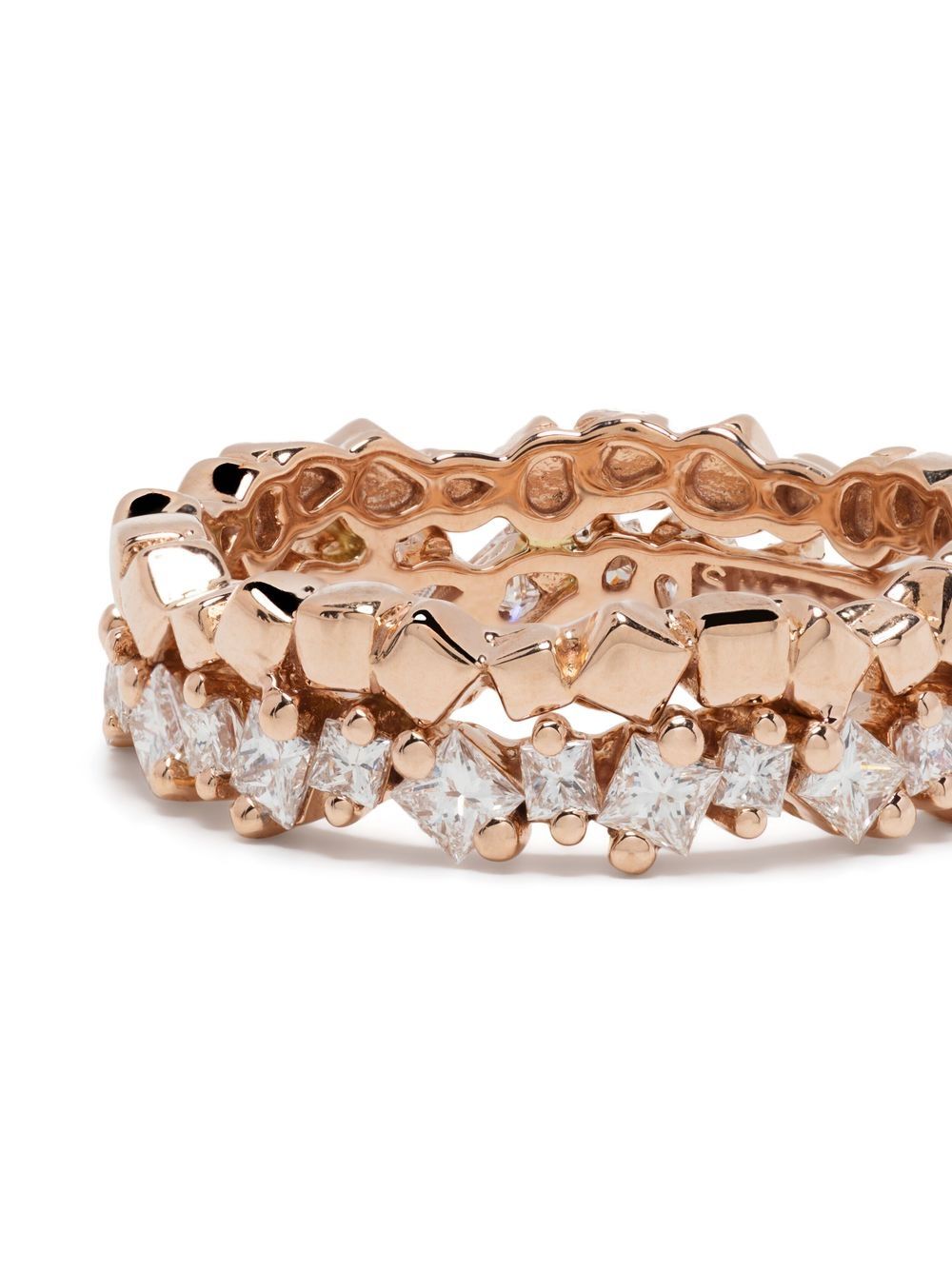 18kt rose gold diamond eternity band ring