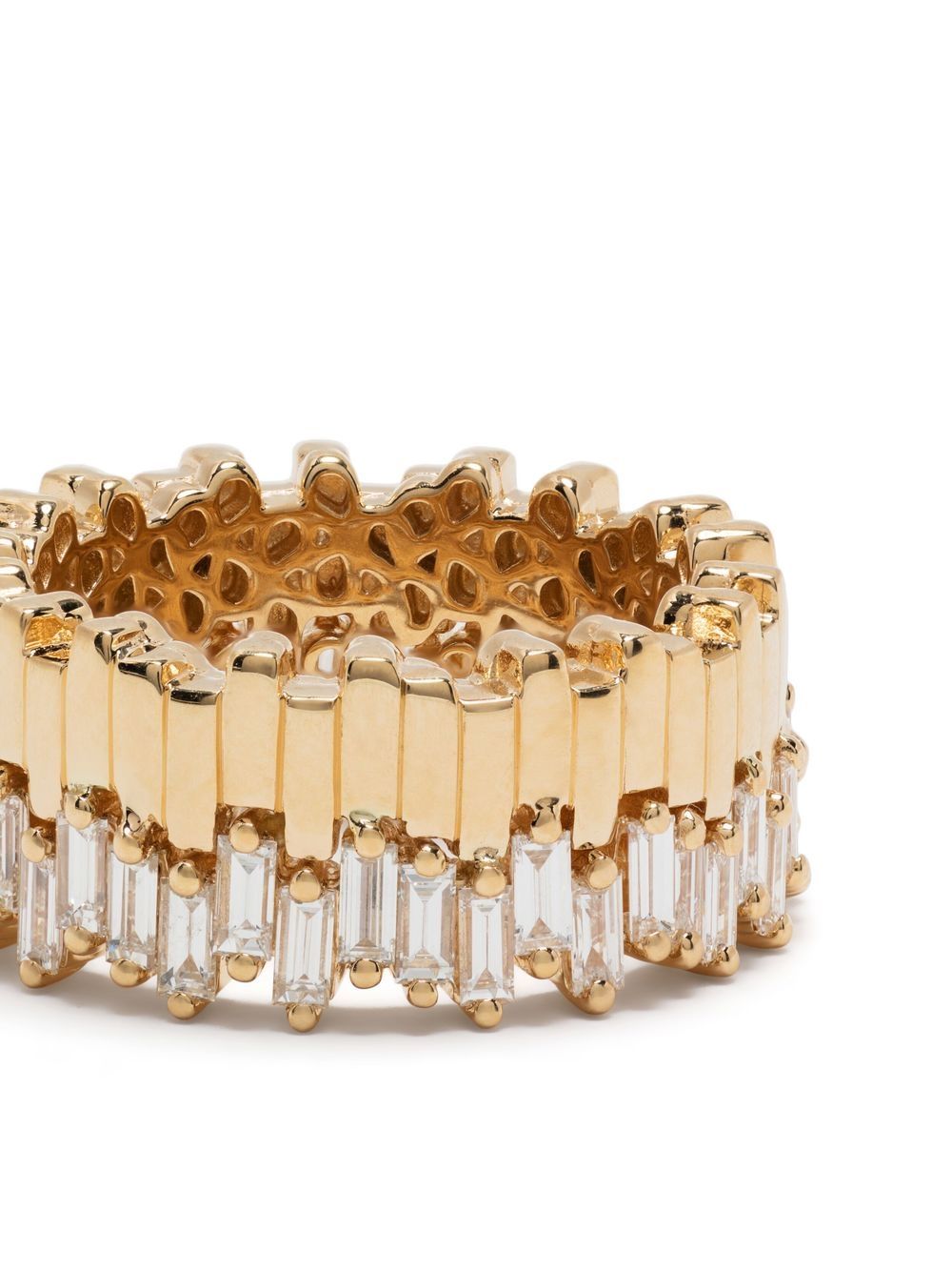 18kt yellow gold Midi Stacker diamond eternity ring