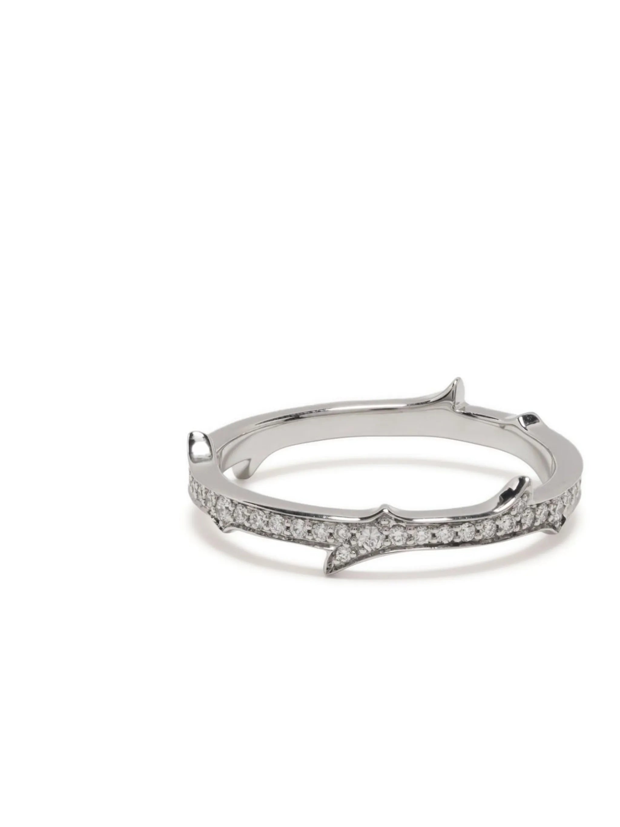 18kt white gold Thorn Stem diamond ring