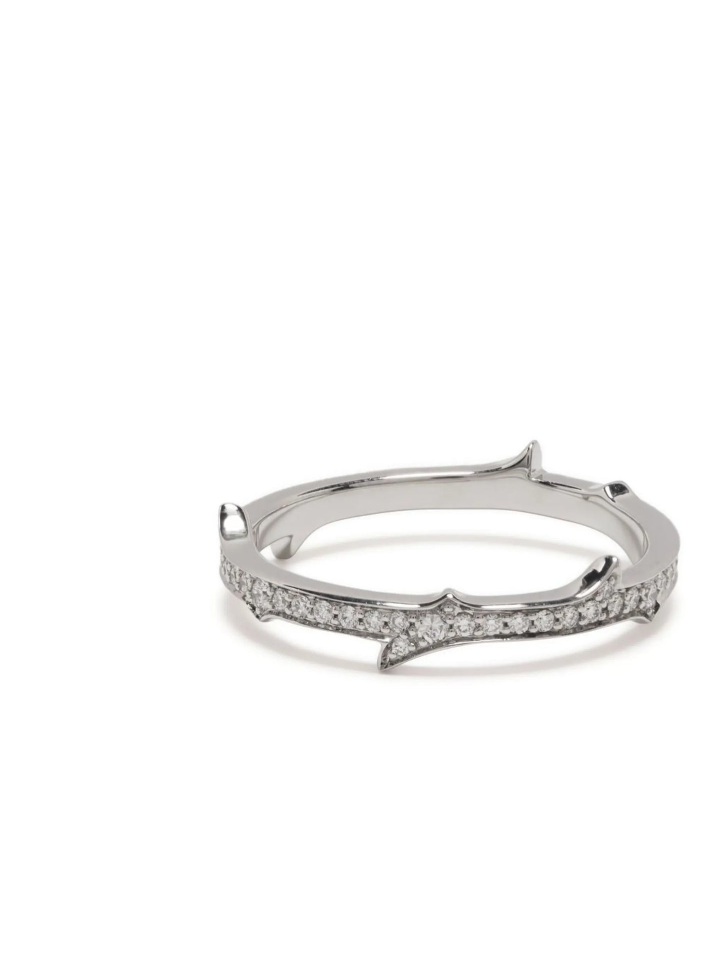 18kt white gold Thorn Stem diamond ring