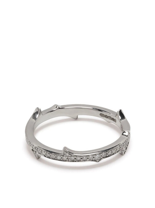 18kt white gold Thorn Stem diamond ring