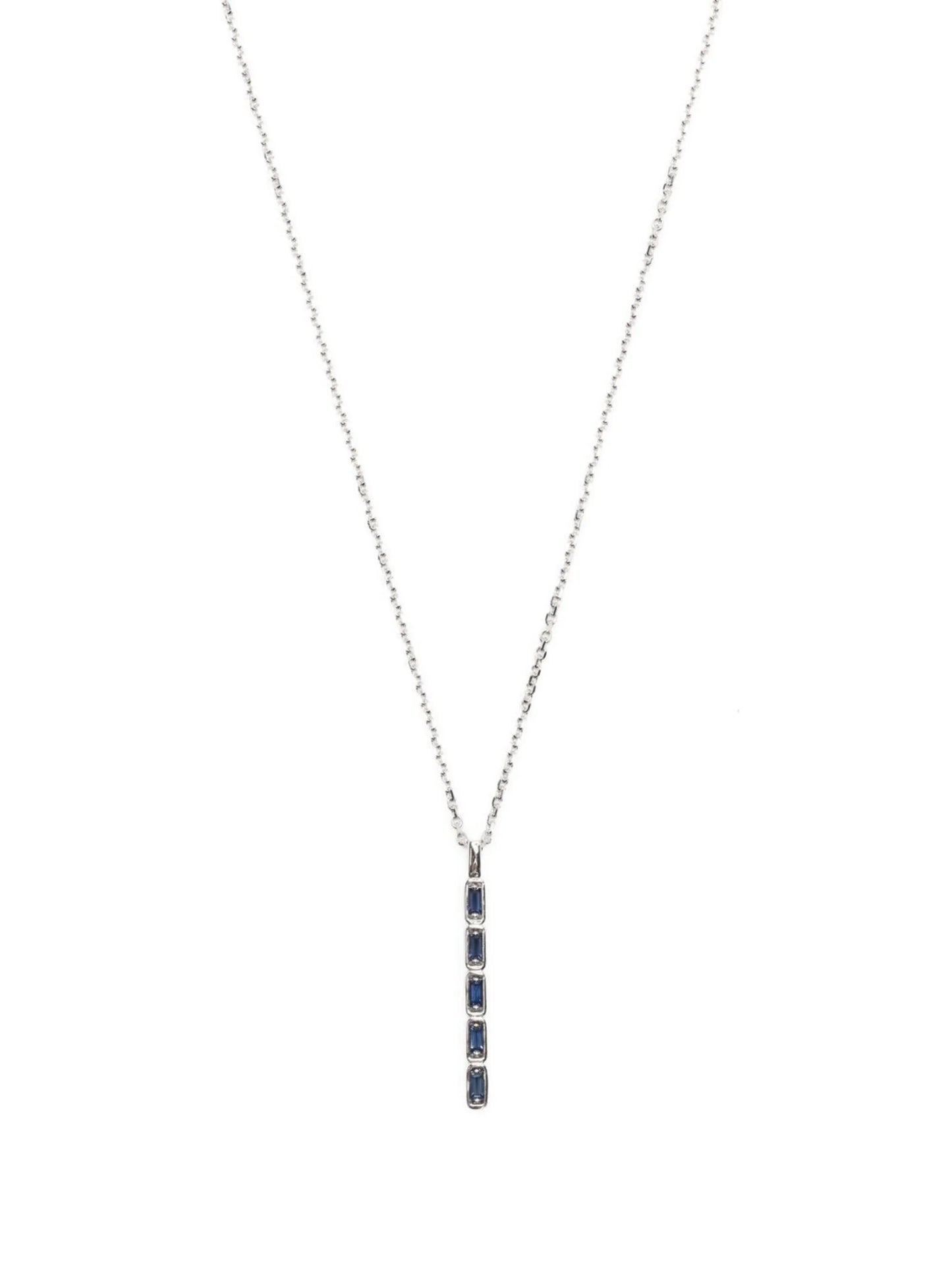 18kt white gold sapphire necklace