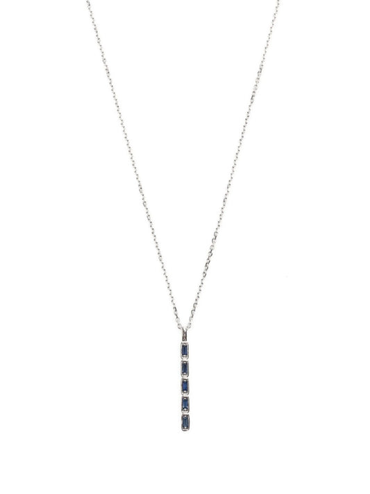 18kt white gold sapphire necklace