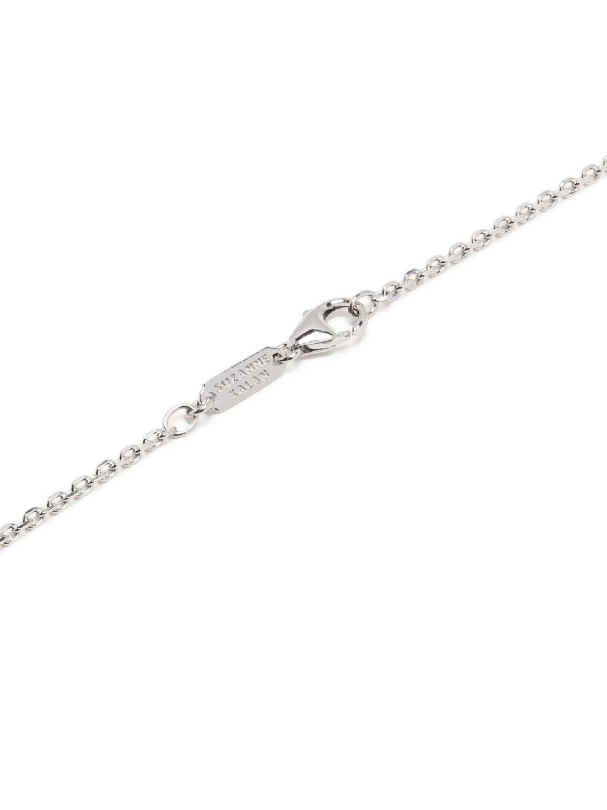18kt white gold sapphire necklace