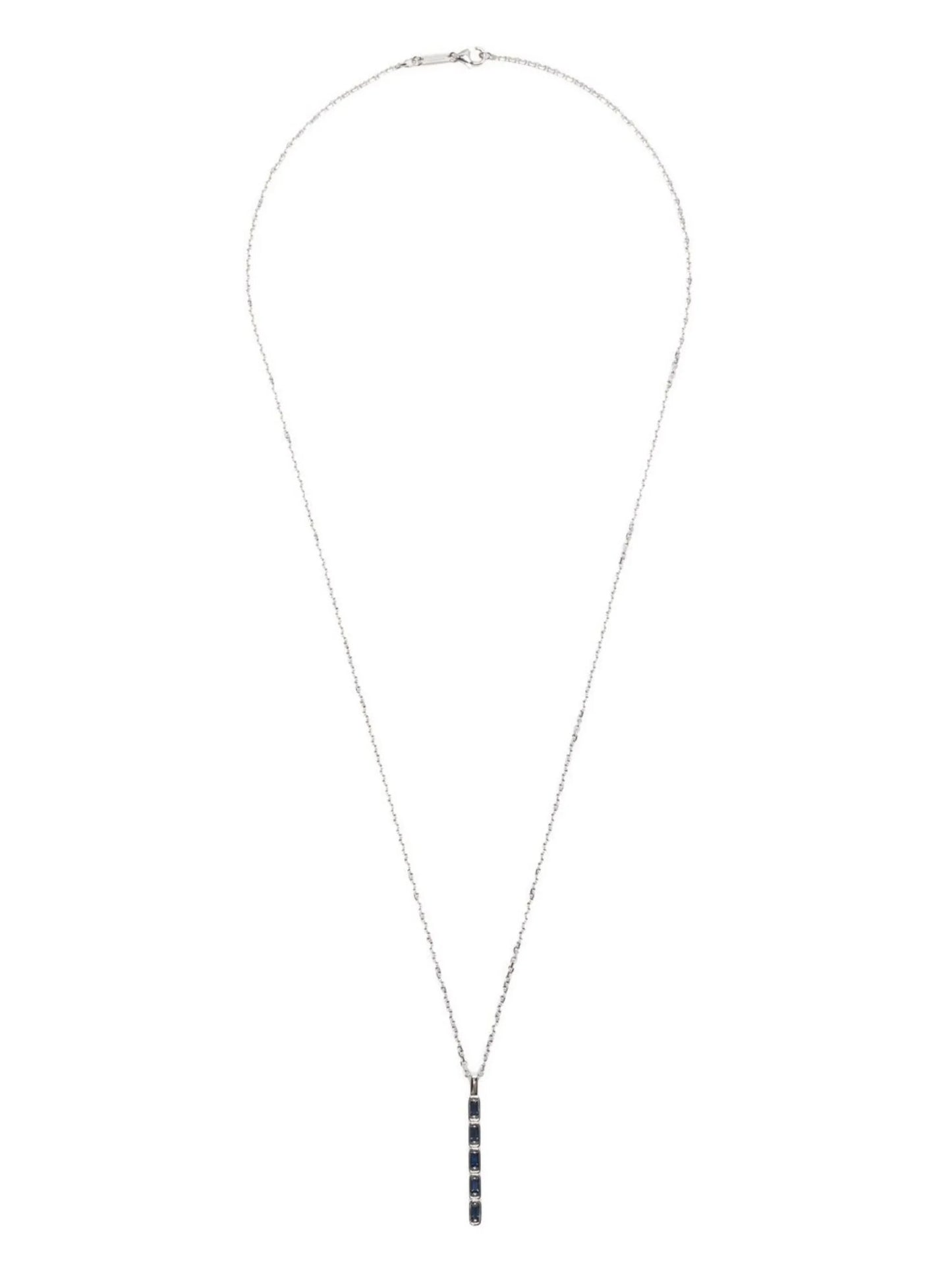 18kt white gold sapphire necklace