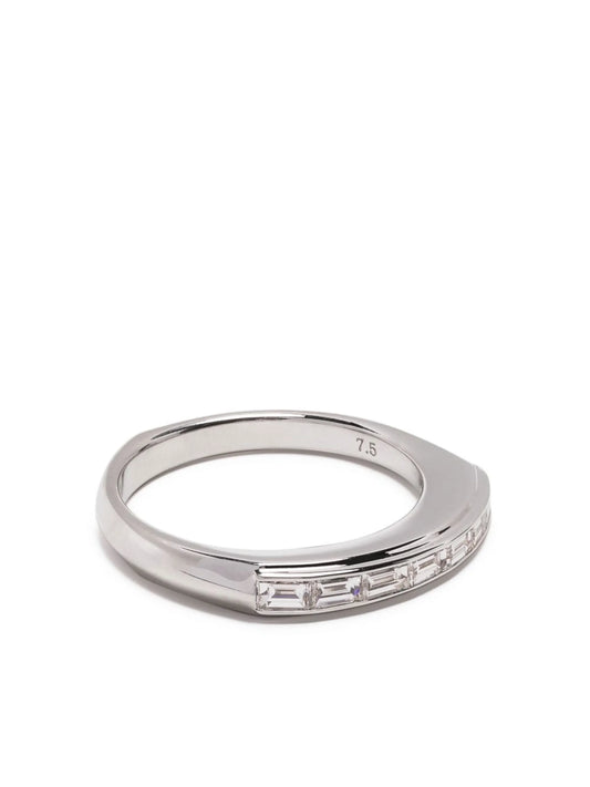 18kt white gold Stack diamond ring