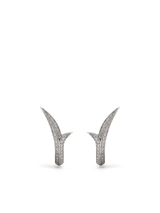 18kt white gold Thorn Stem diamond earring