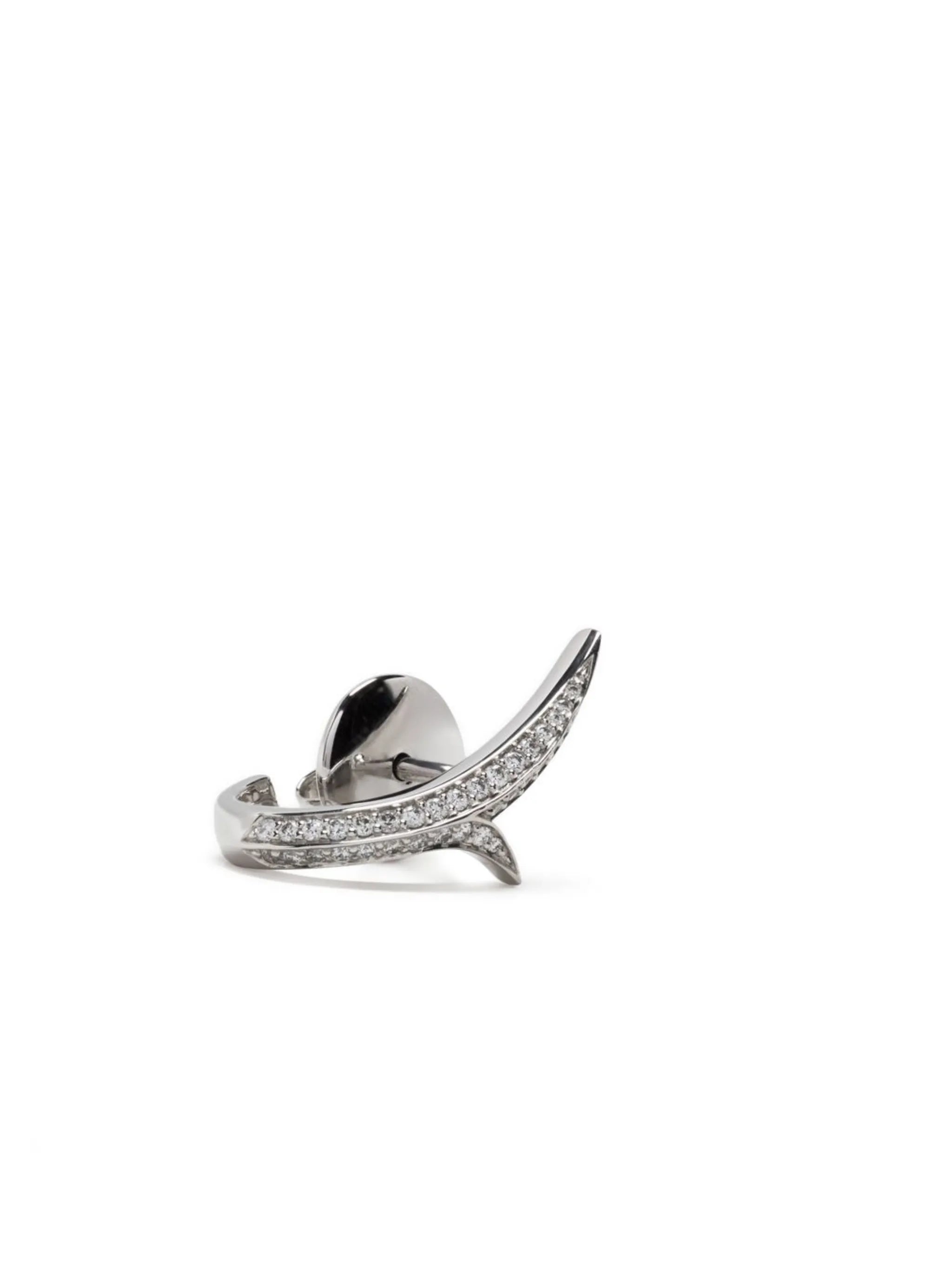 18kt white gold Thorn Stem diamond earring