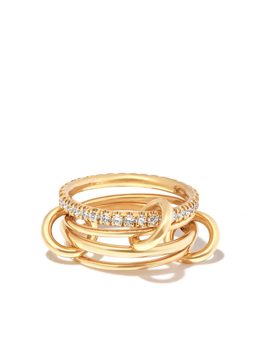 18kt yellow gold Pisces Diamond ring