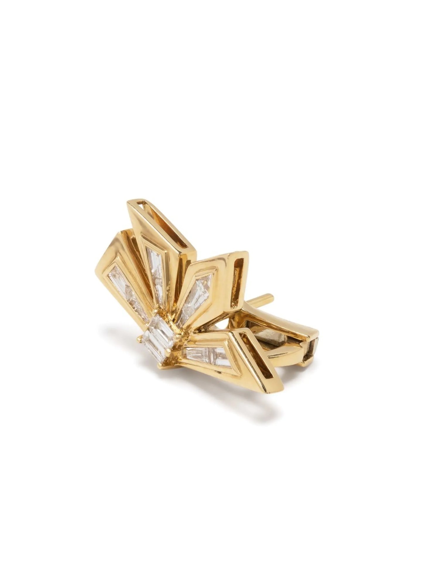 18kt yellow gold Cascade diamond earring