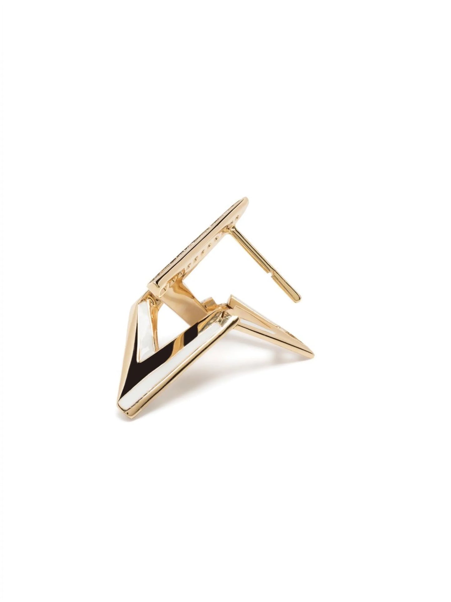 18kt yellow gold Vertigo Acute diamond earrings