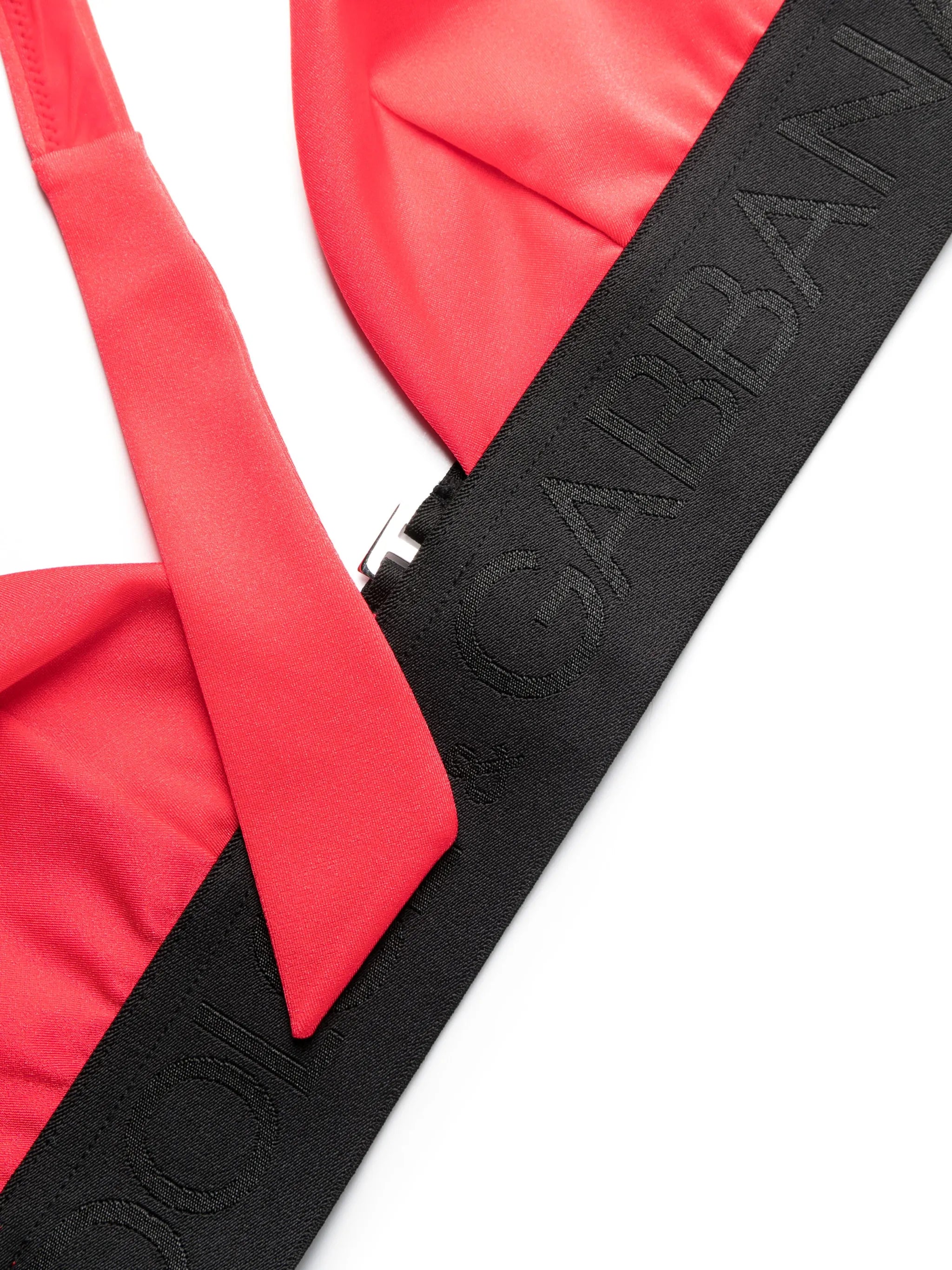 logo-waist halterneck bikini