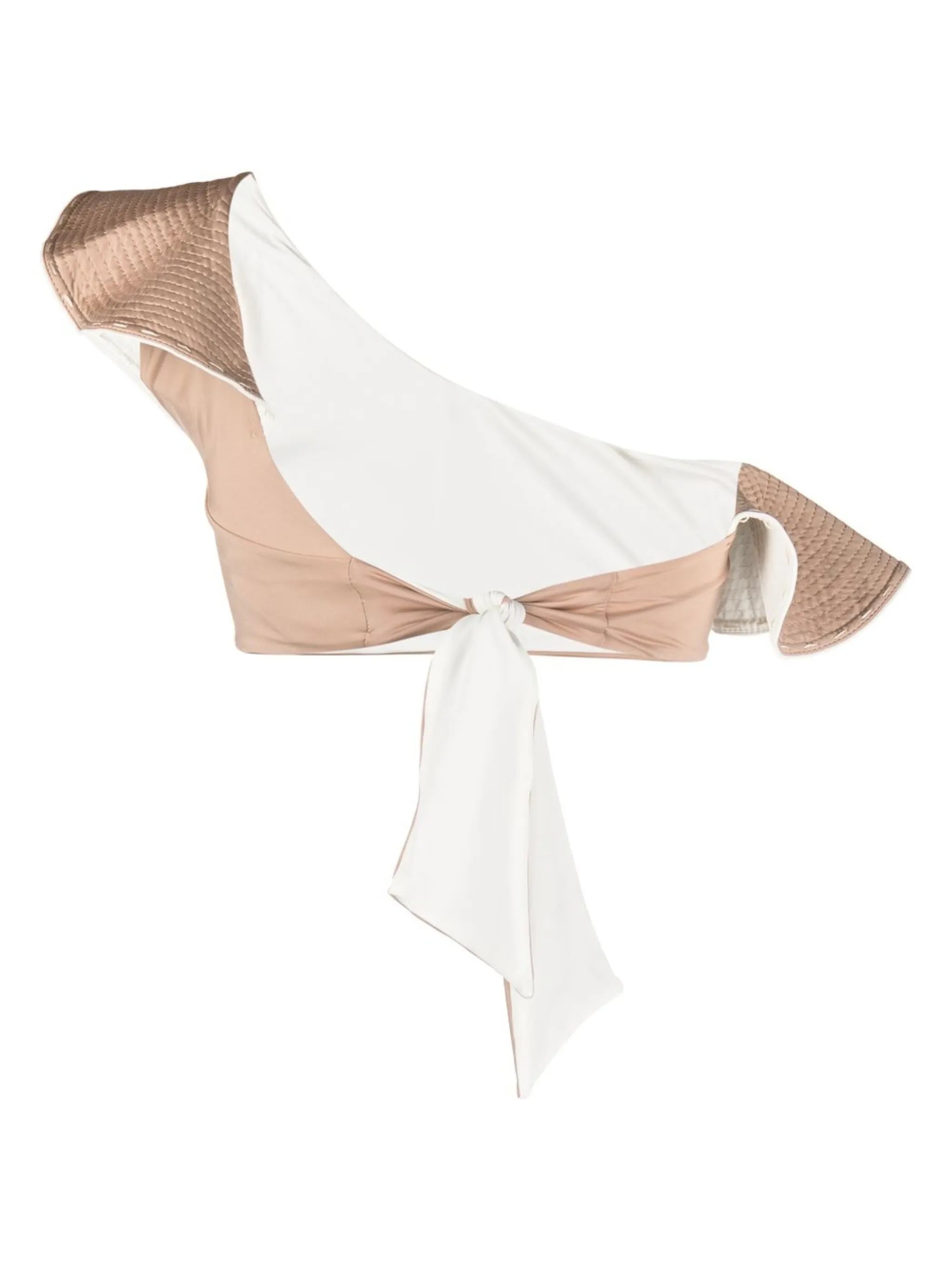 one-shoulder ruffled bikini top