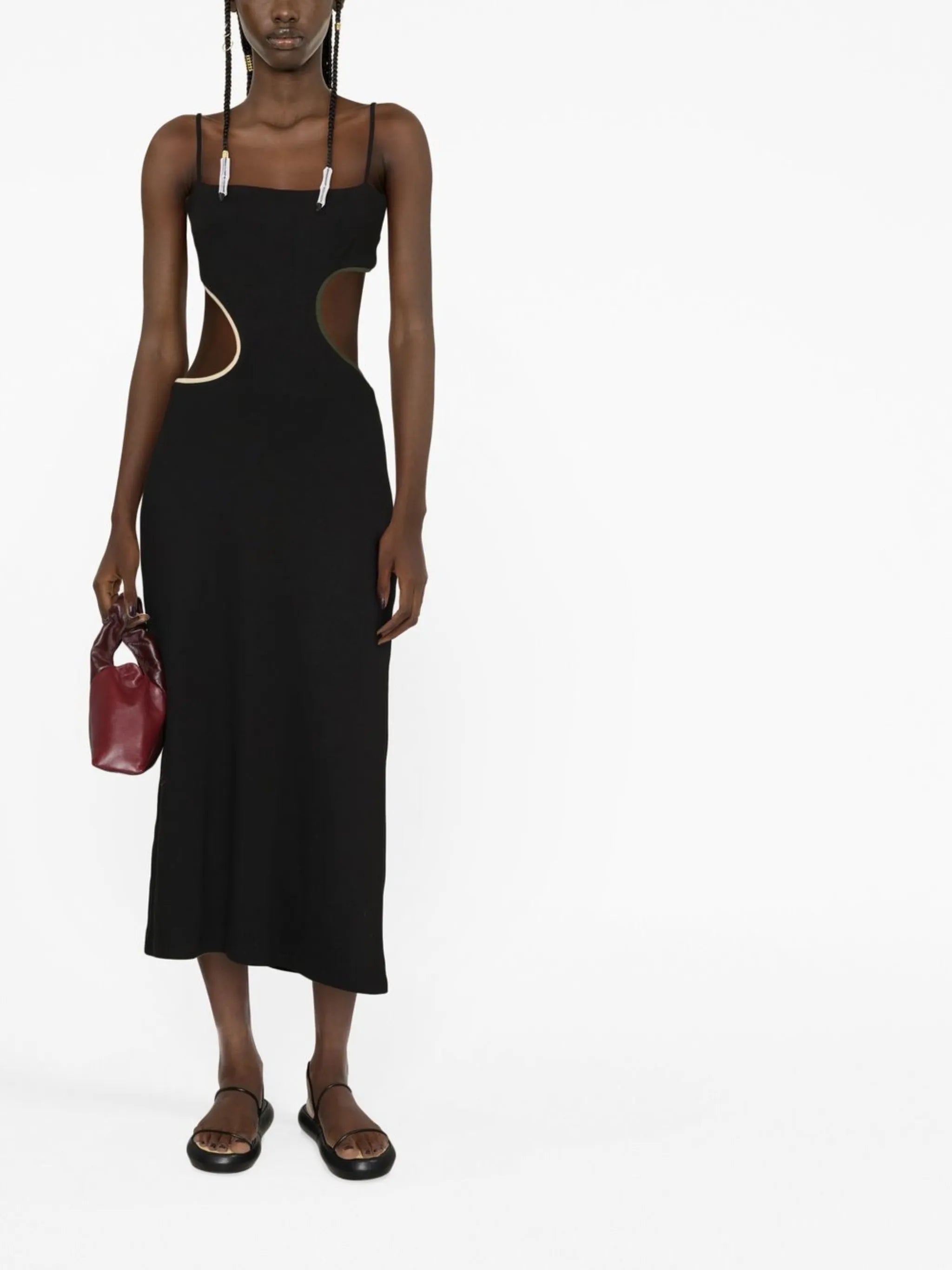 cut-out knit dress