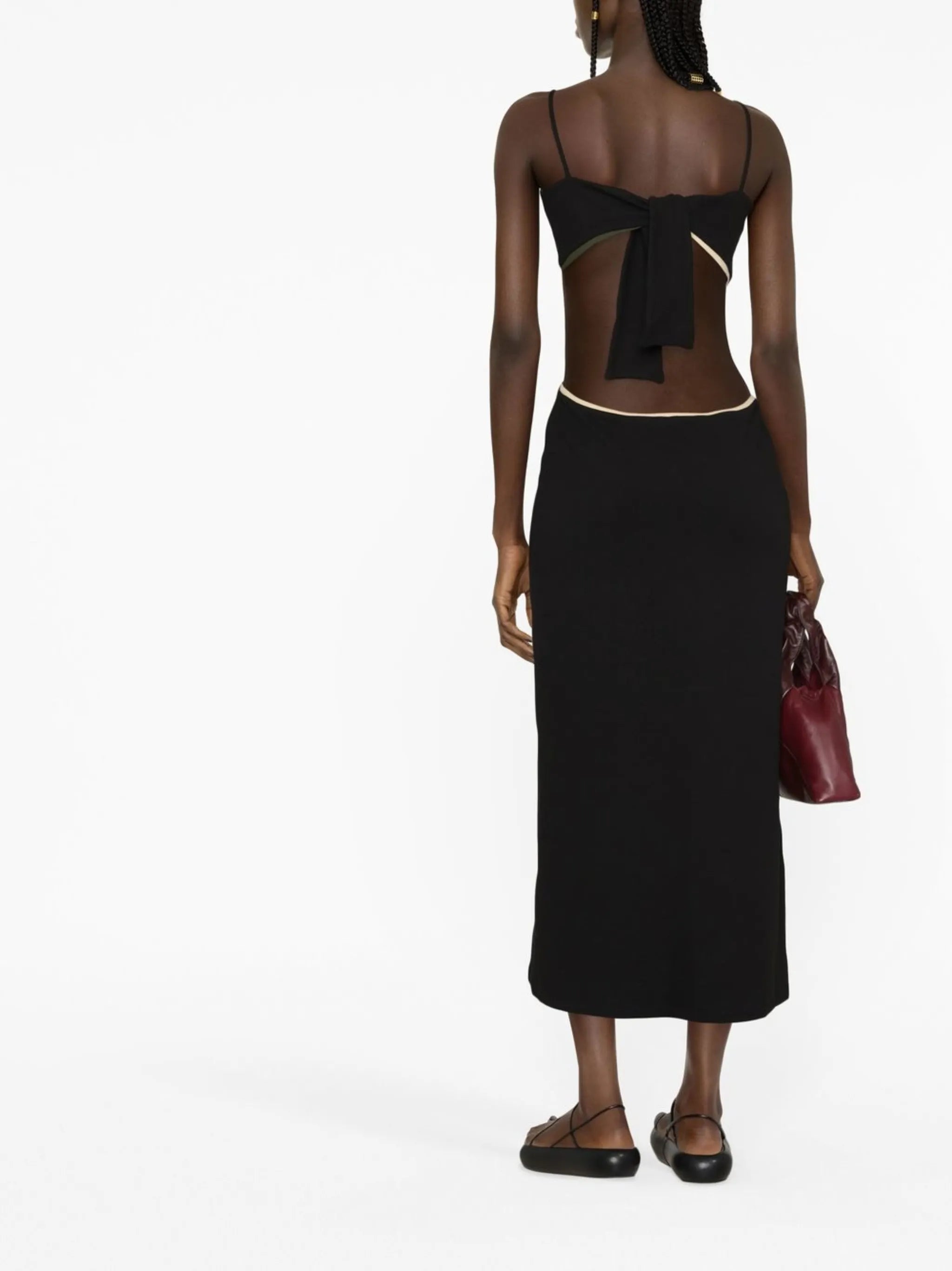 cut-out knit dress