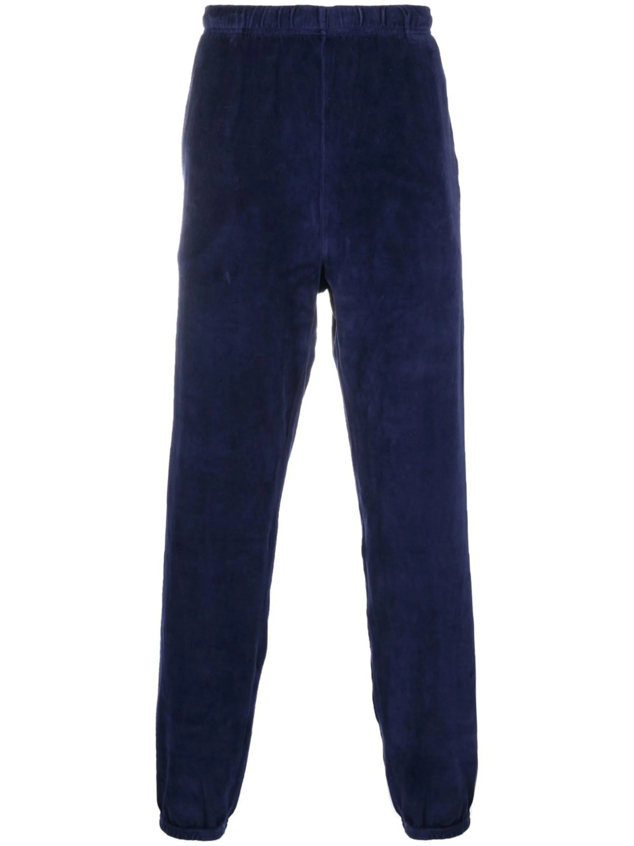 tapered-leg velvet track pants