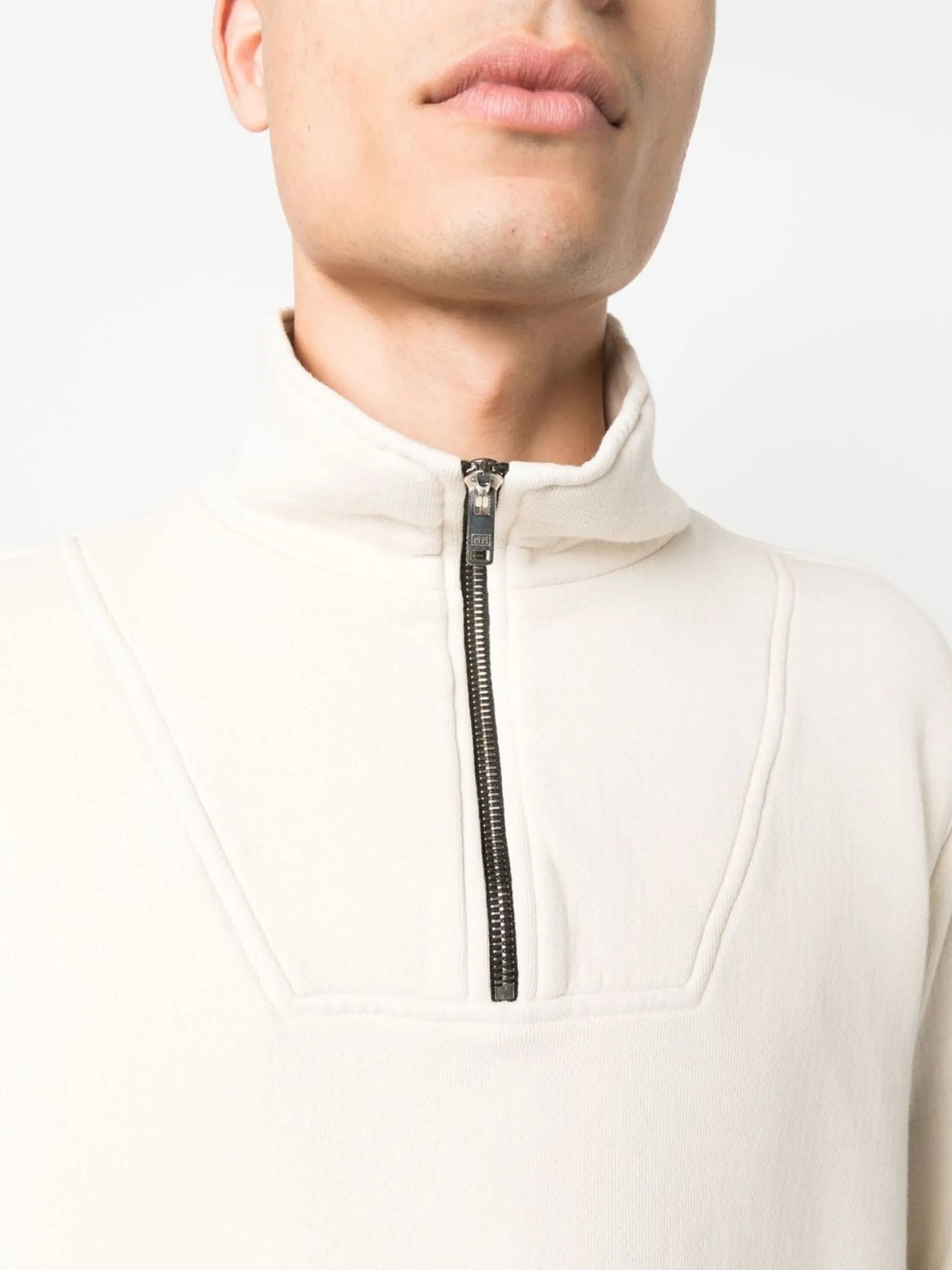 half-zip fastening sweatshirt