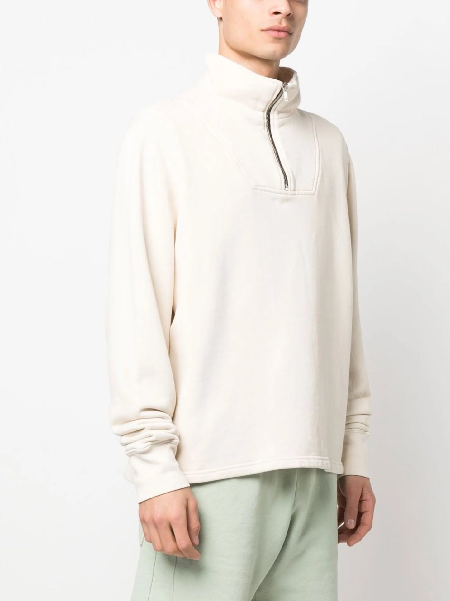 half-zip fastening sweatshirt