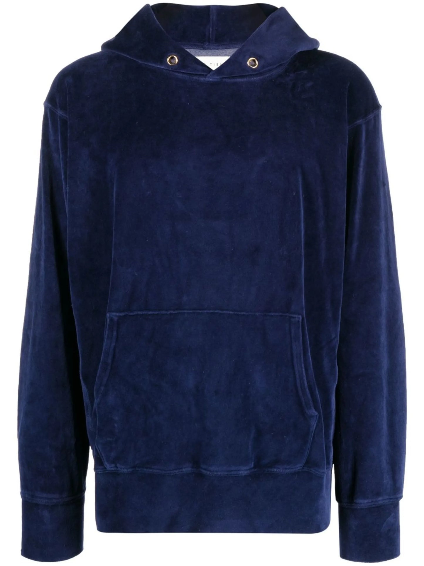 velour relaxed-cut hoodie