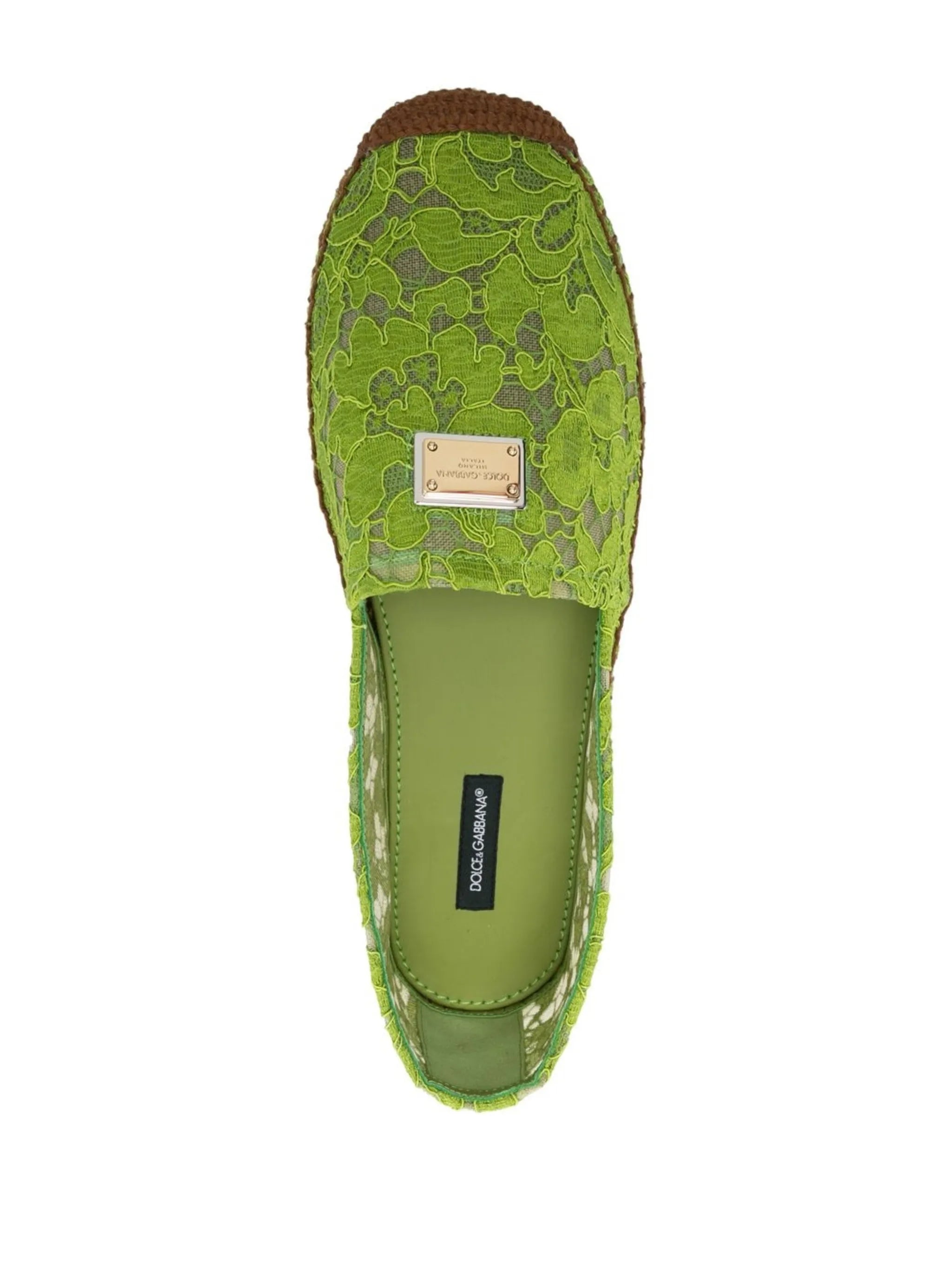 logo-plaque lace espadrilles
