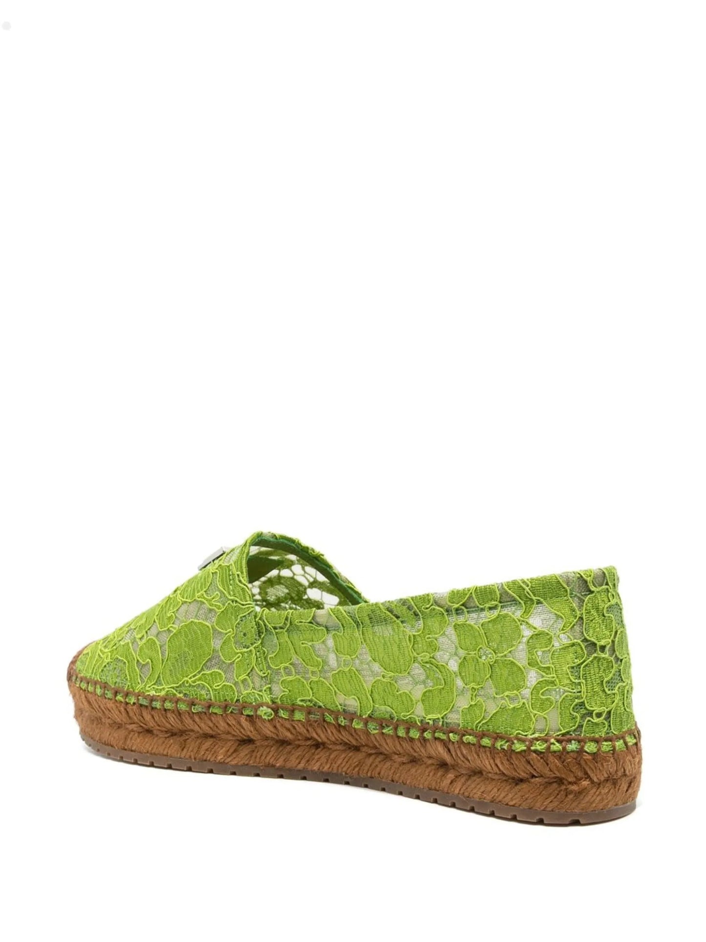 logo-plaque lace espadrilles
