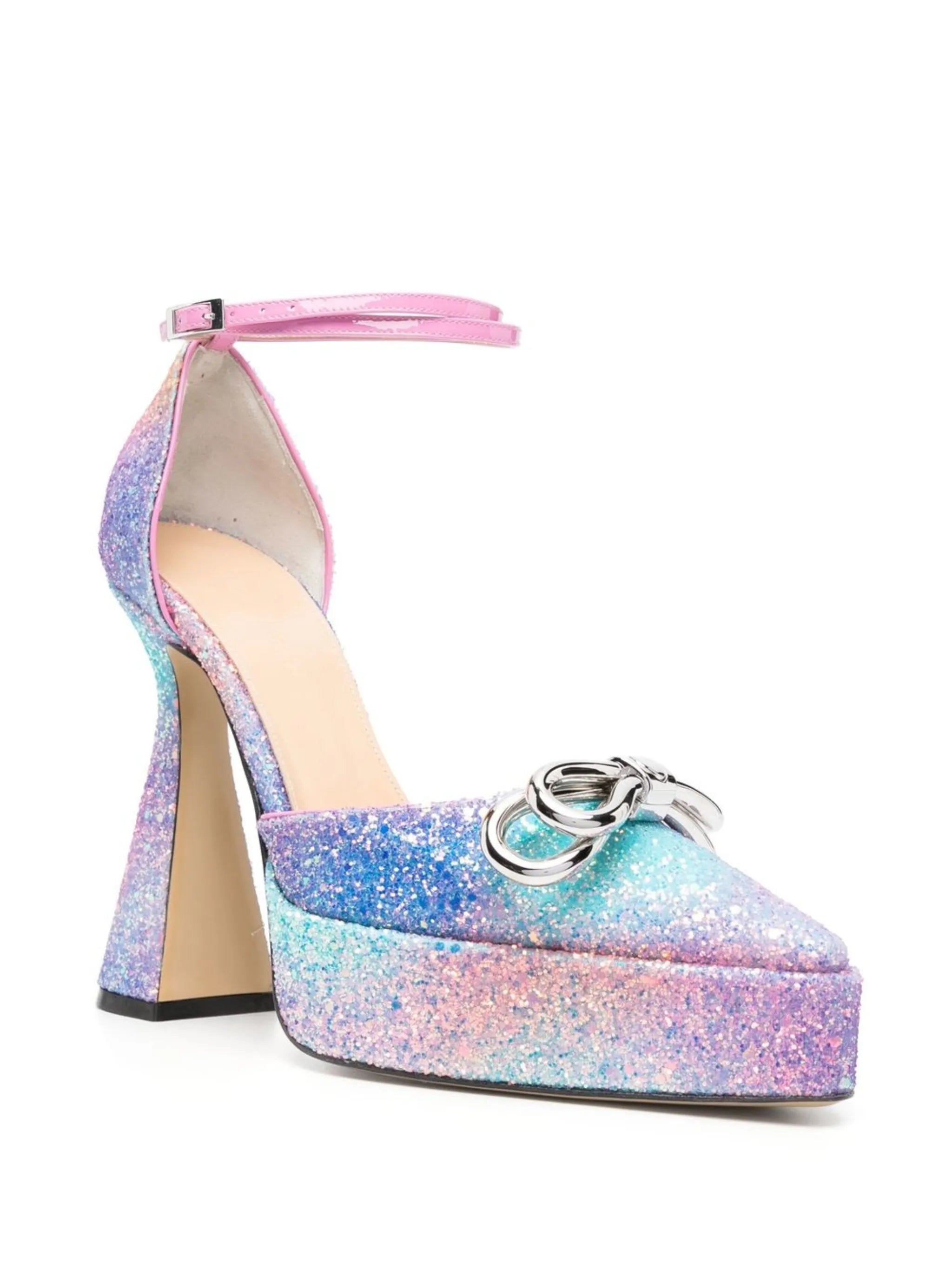 Double Bow 140mm platform pumps